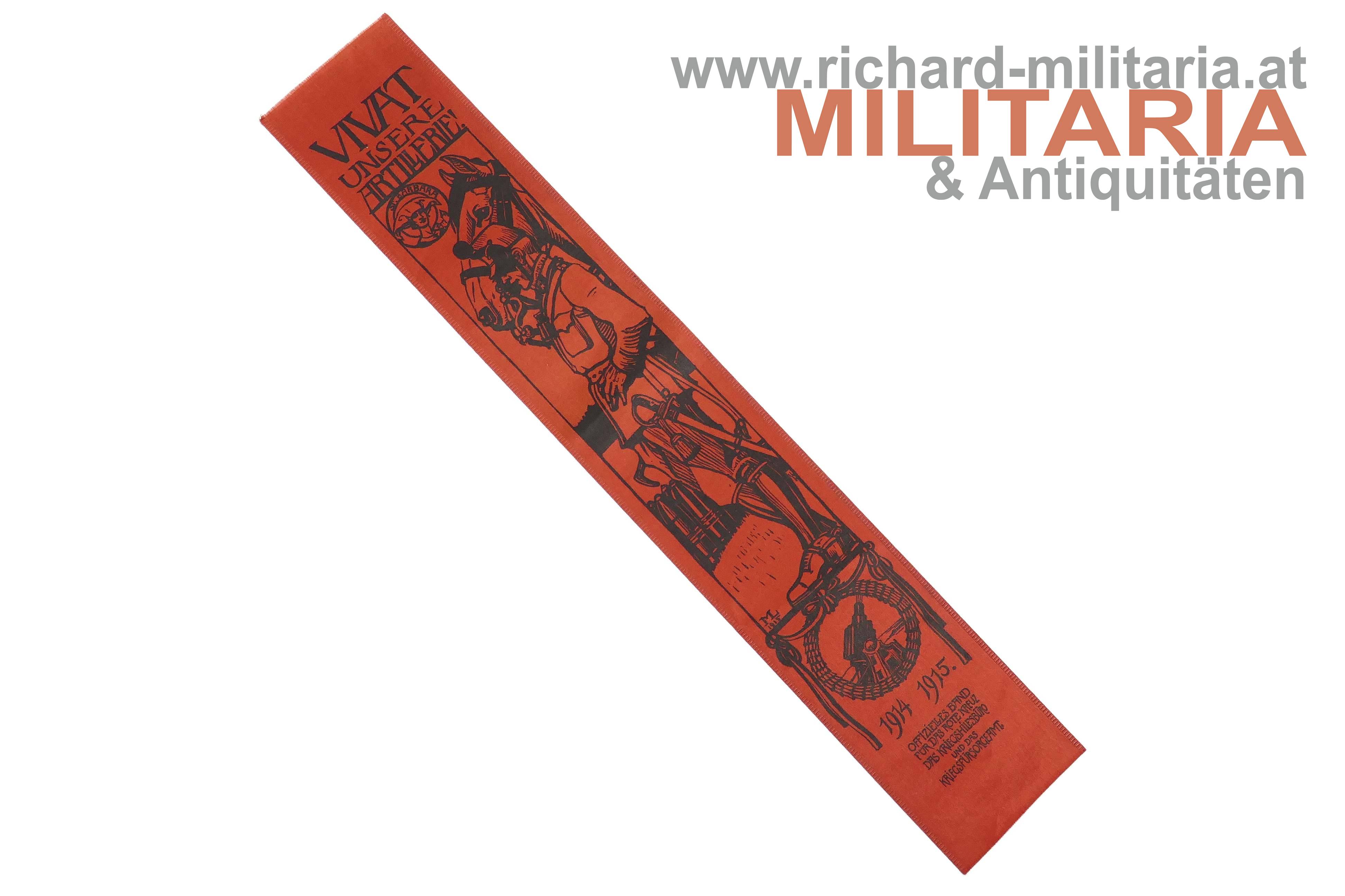 Vivatband  "Unsere Artillerie" 1914-1915