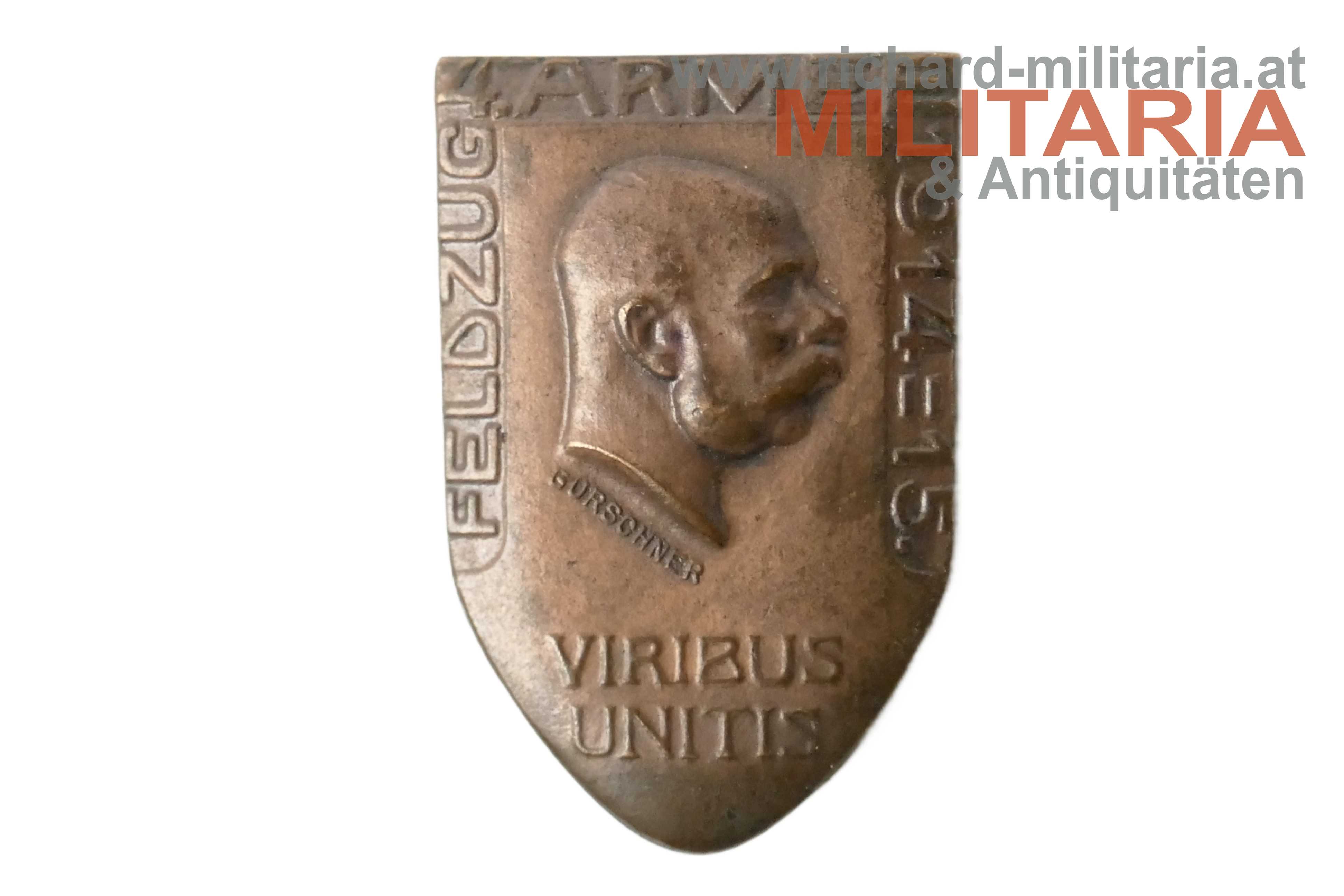 k.u.k. Kappenabzeichen - 4. Armee - Feldzug 1914-1915 MINIATUR