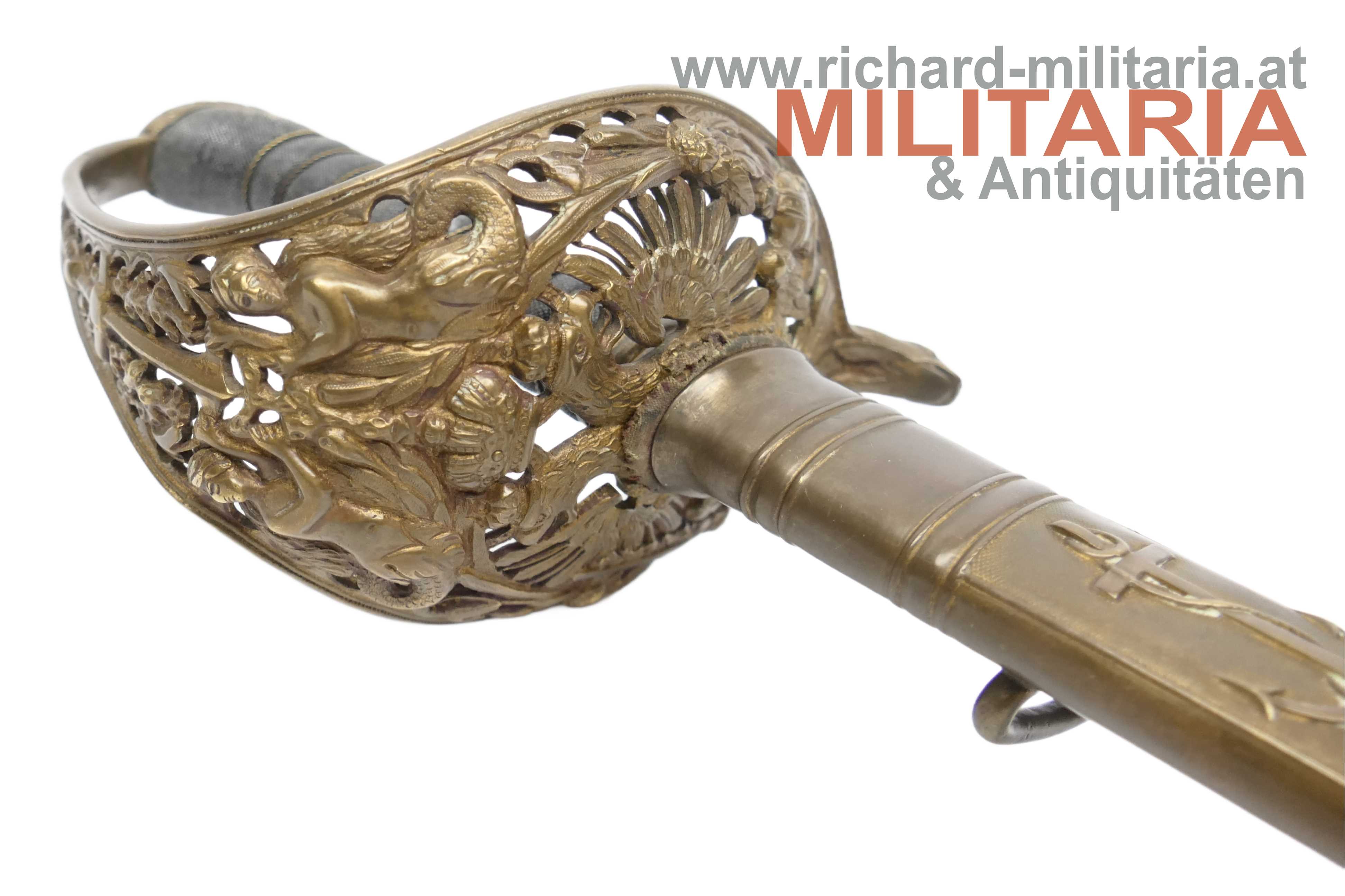 k.u.k. Kriegsmarine -Offizierssäbel M1850/71 - Klingenätzung