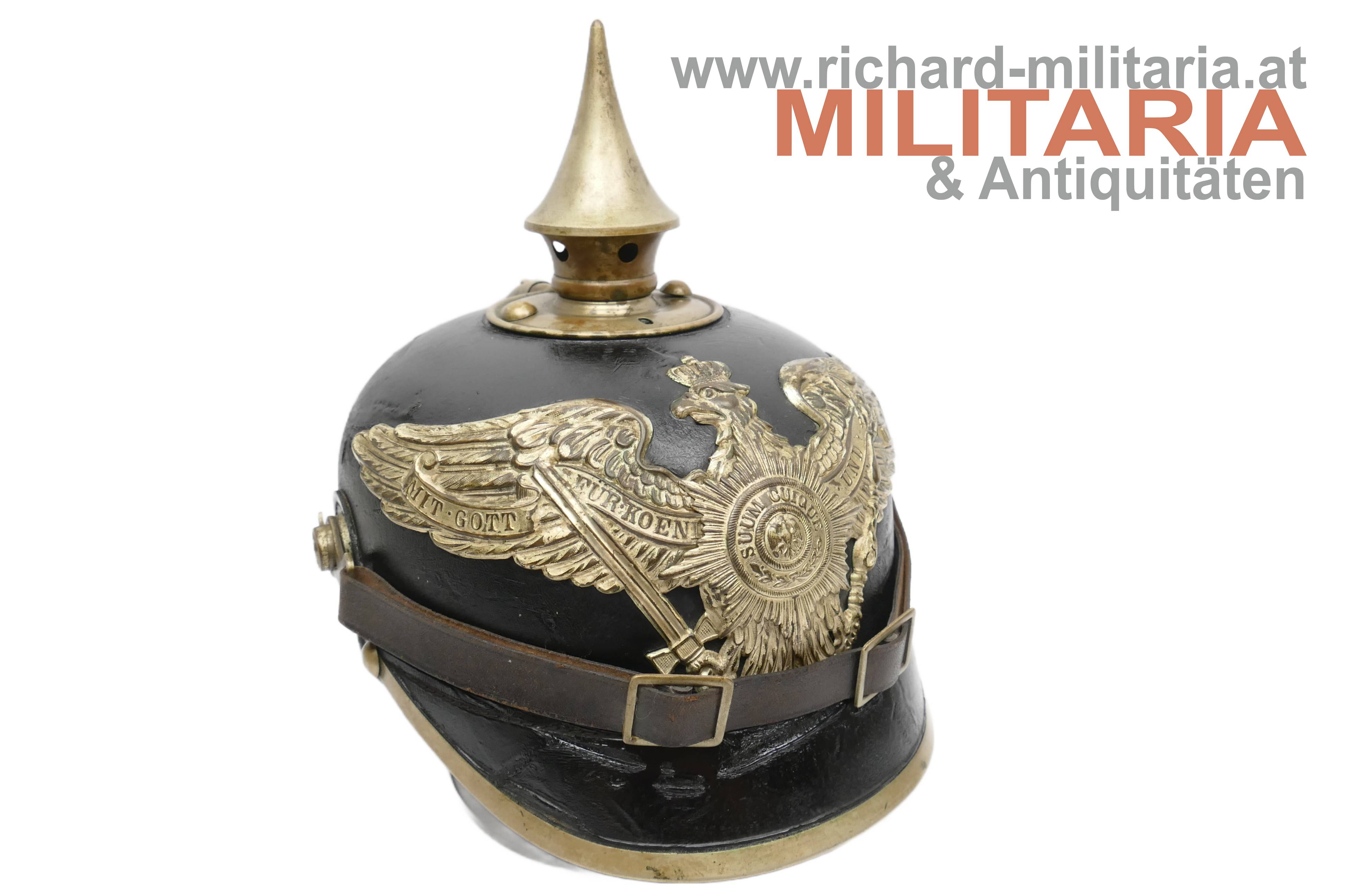 Preussen - Pickelhaube für Mannschaften der Garde-Infanterie - K.B.A.G. 1914