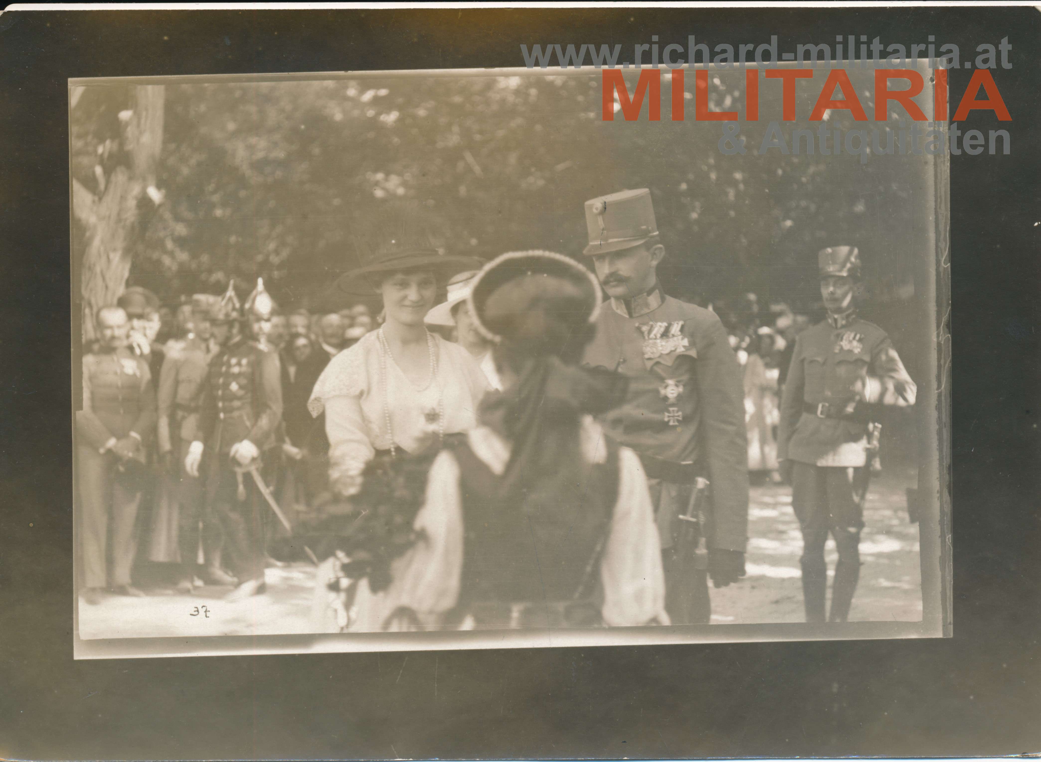 k.u.k. Pressefoto - Kaiser Karl und Zita in Poszony 16. 7. 1918