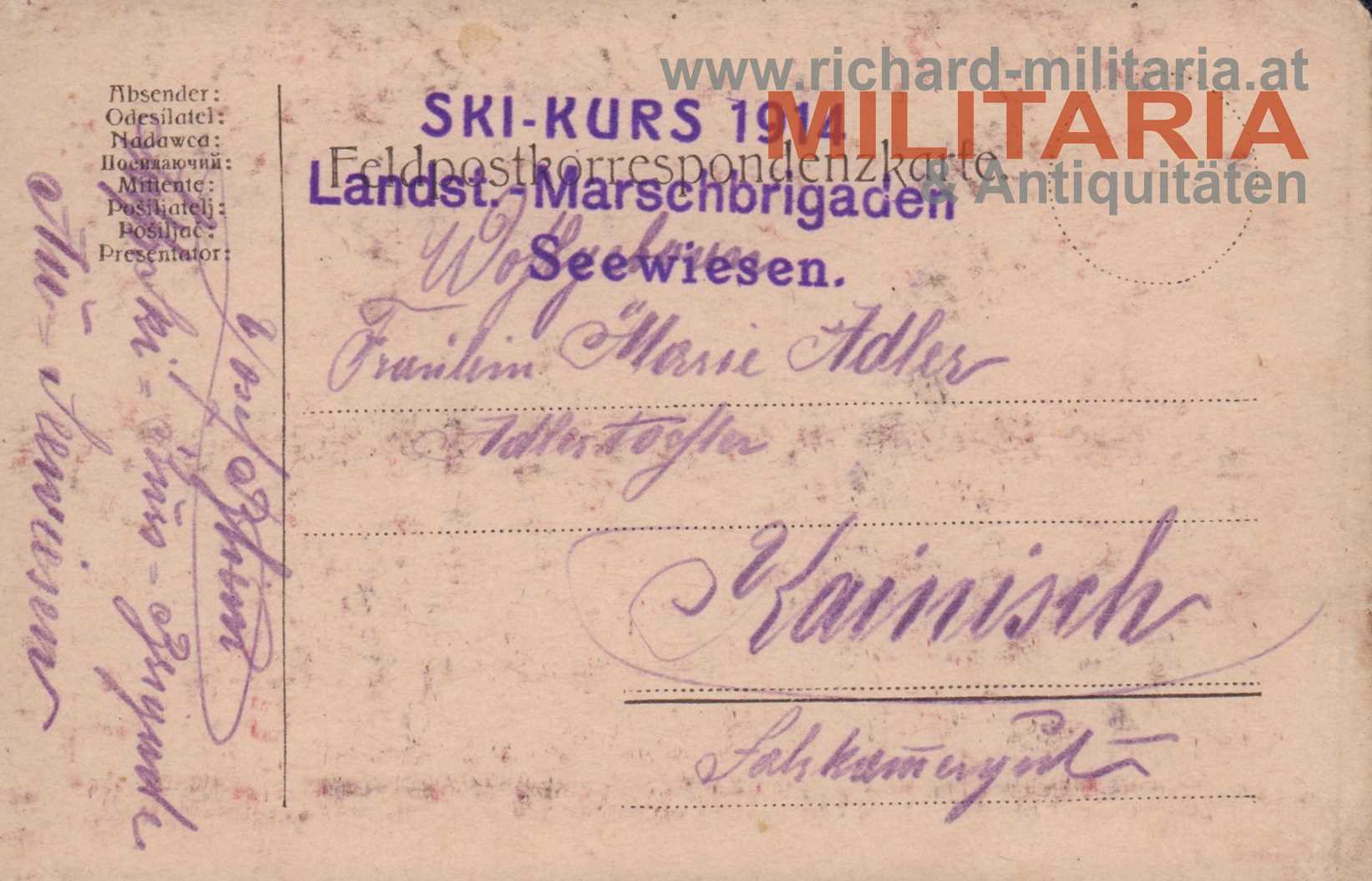 k.k. Ski-Kurs 1914 - Landst. Marschbrigaden Seewiesen