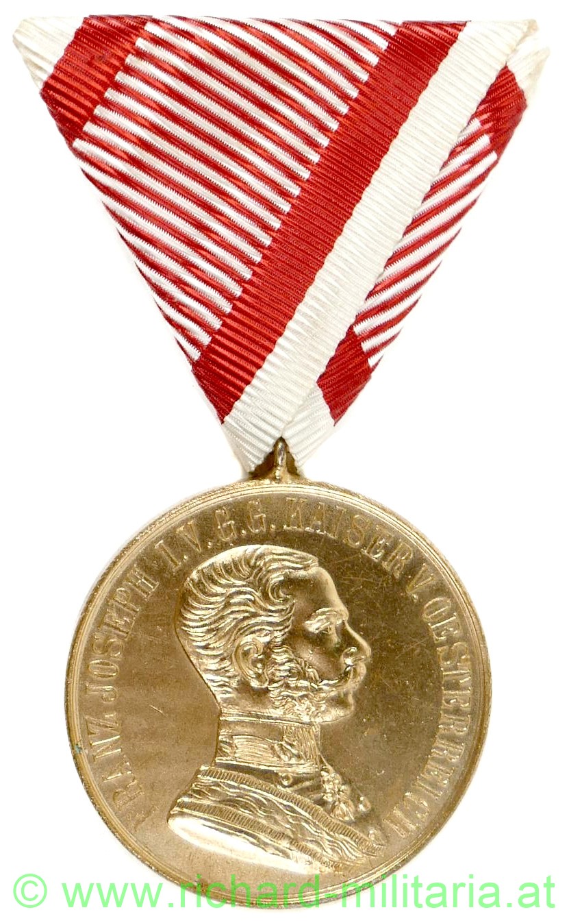 k.u.k. Goldene Tapferkeitsmedaille Kaiser Franz Josef - Nachkriegsfertigung