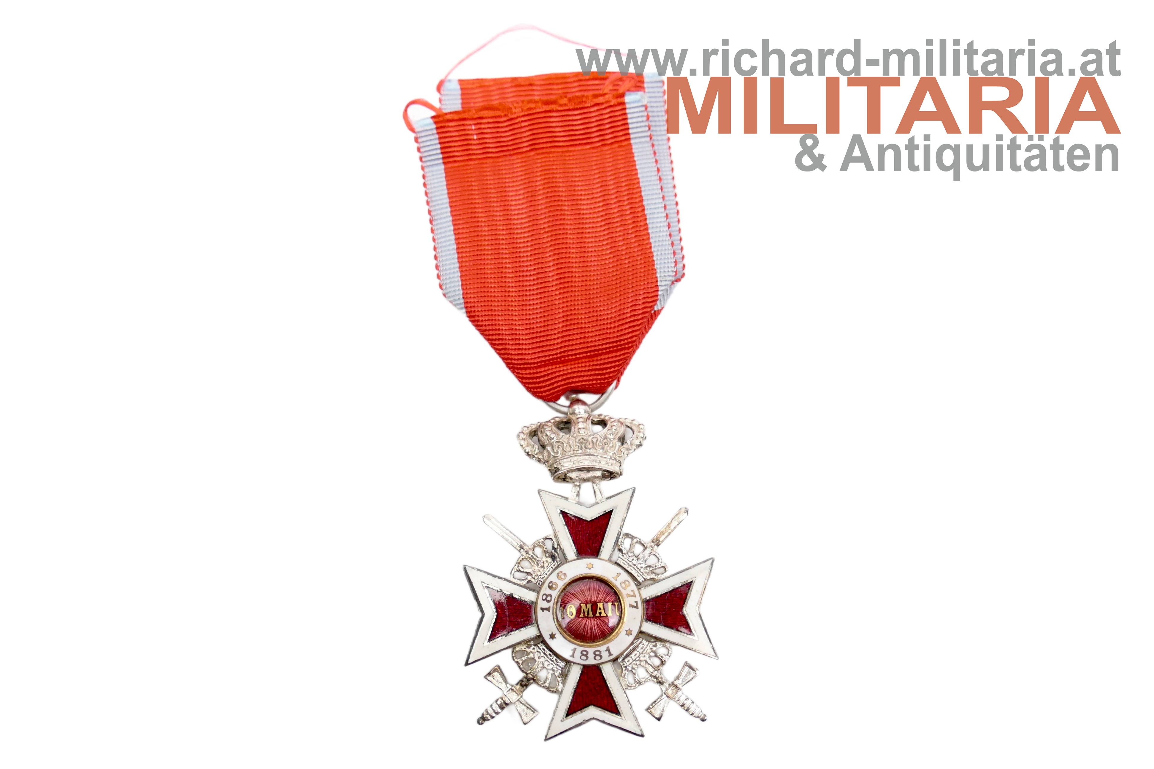 Rumänien - Orden der Krone - Ritterkreuz mit Schwertern - 2. Modell