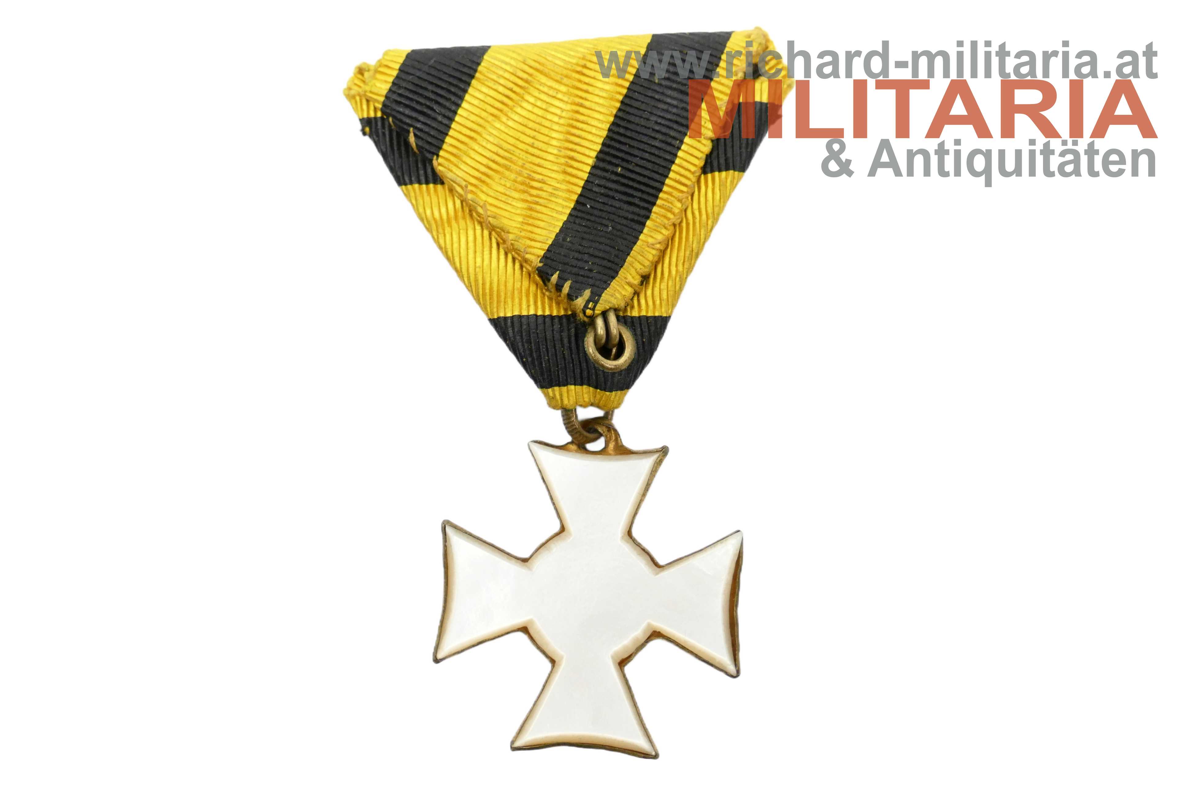 k.u.k. Militärdienstzeichen 1. Klasse für Offiziere - Perlmutteinlage