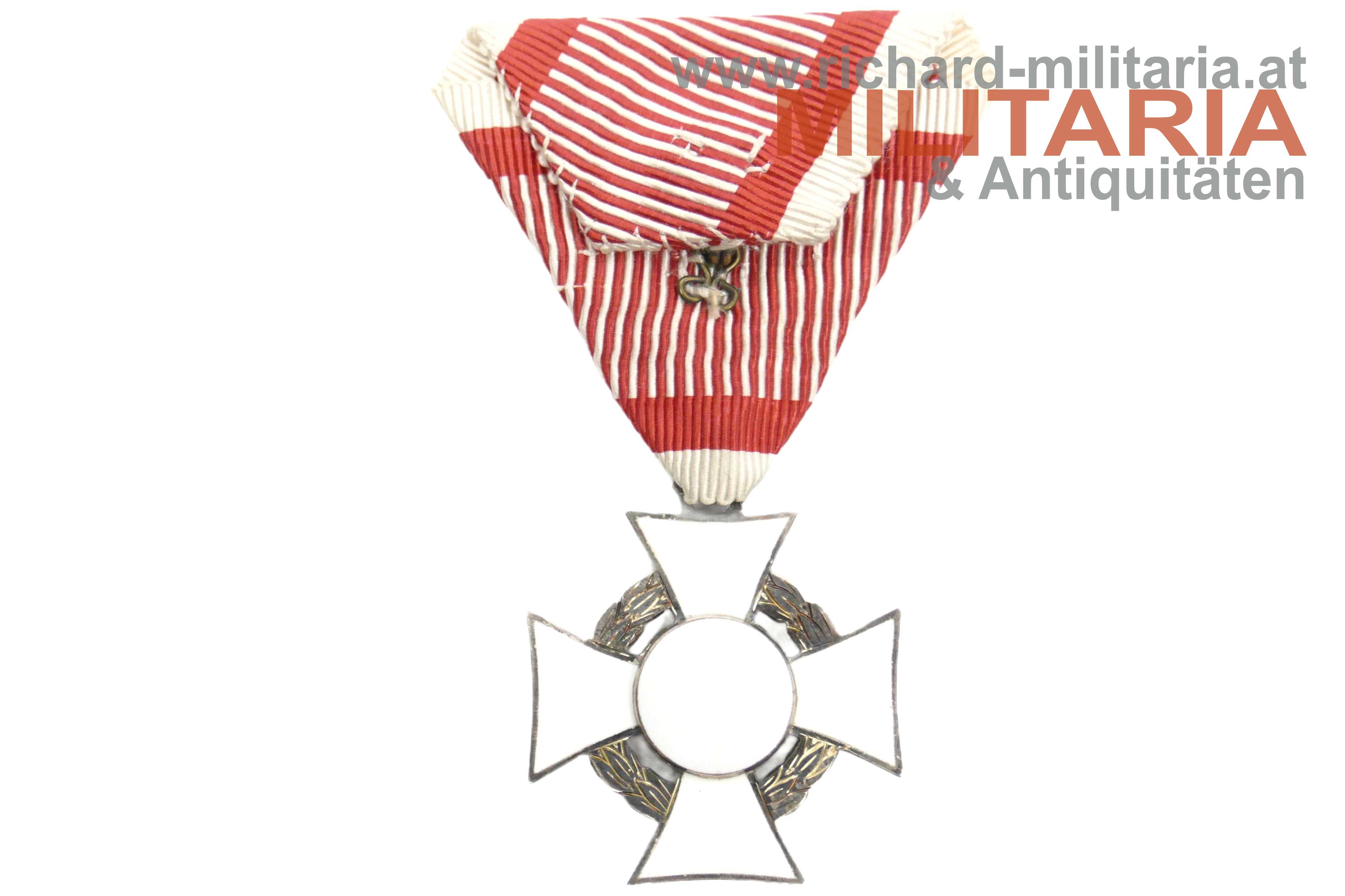 k.u.k. Militärverdienstkreuz 3. Klasse mit KD - Goldauflage - um 1880