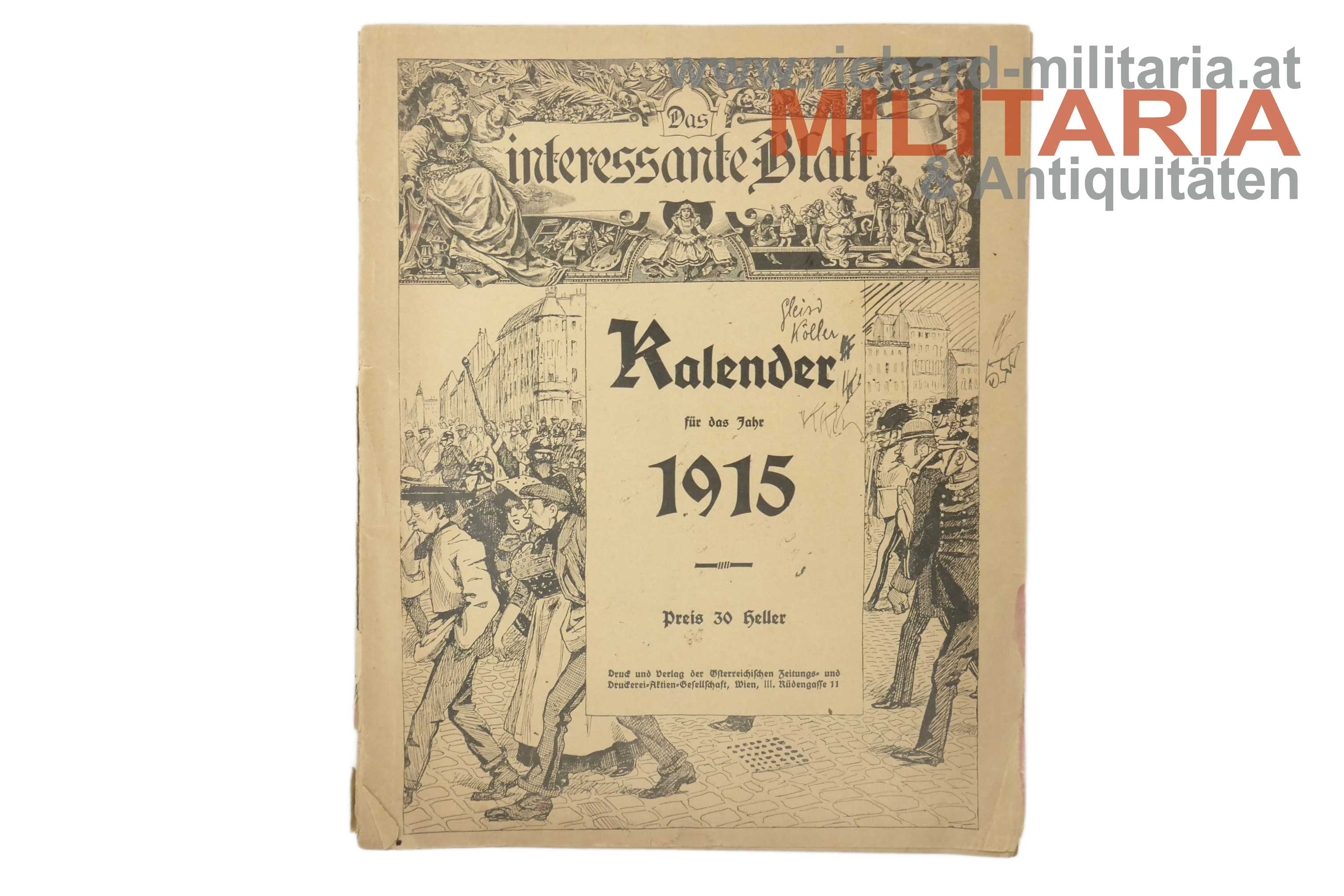 "Das interessante Blatt" - Kalender für das Jahr 1915