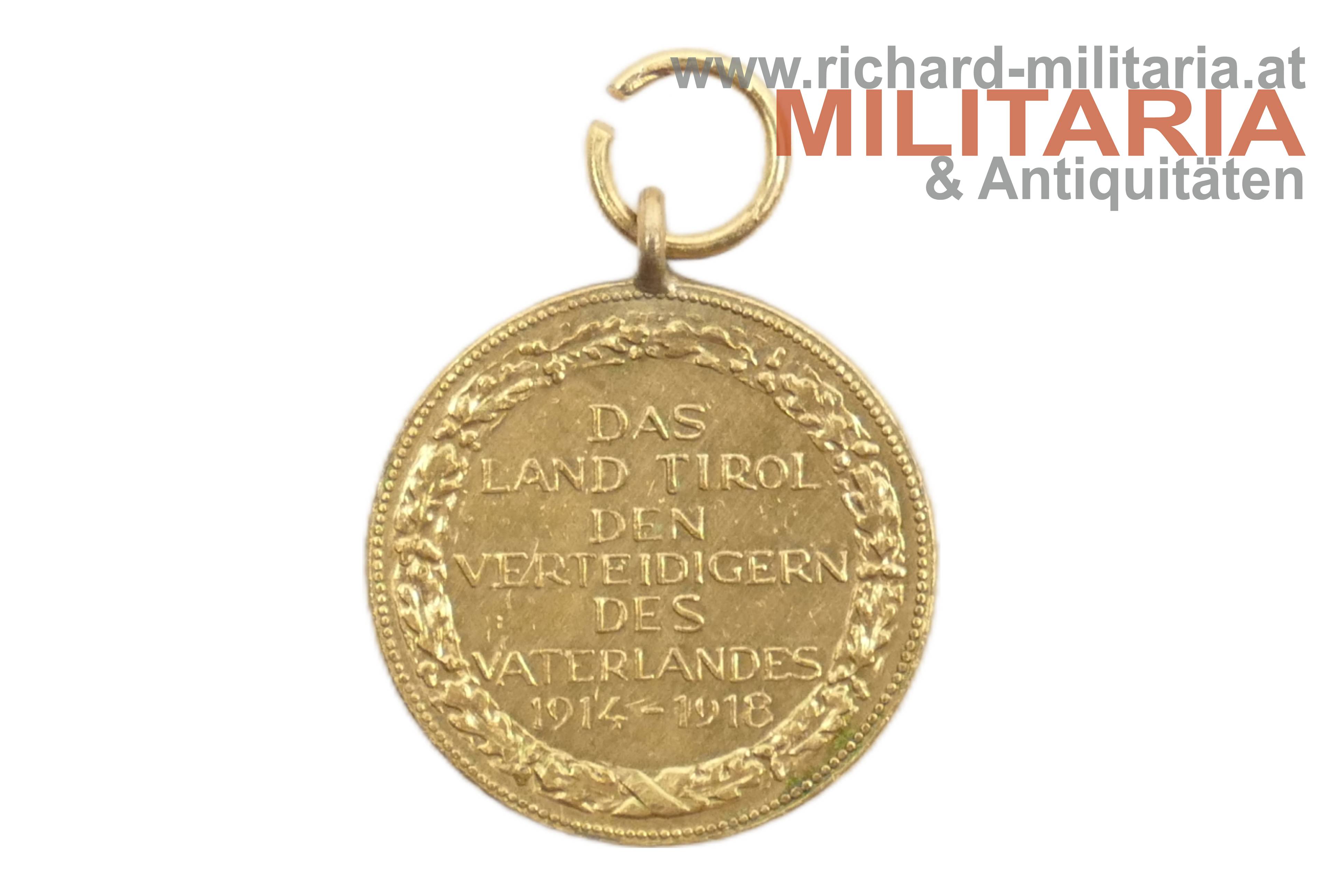 Tiroler Weltkriegserinnerungsmedaille - MINIATUR