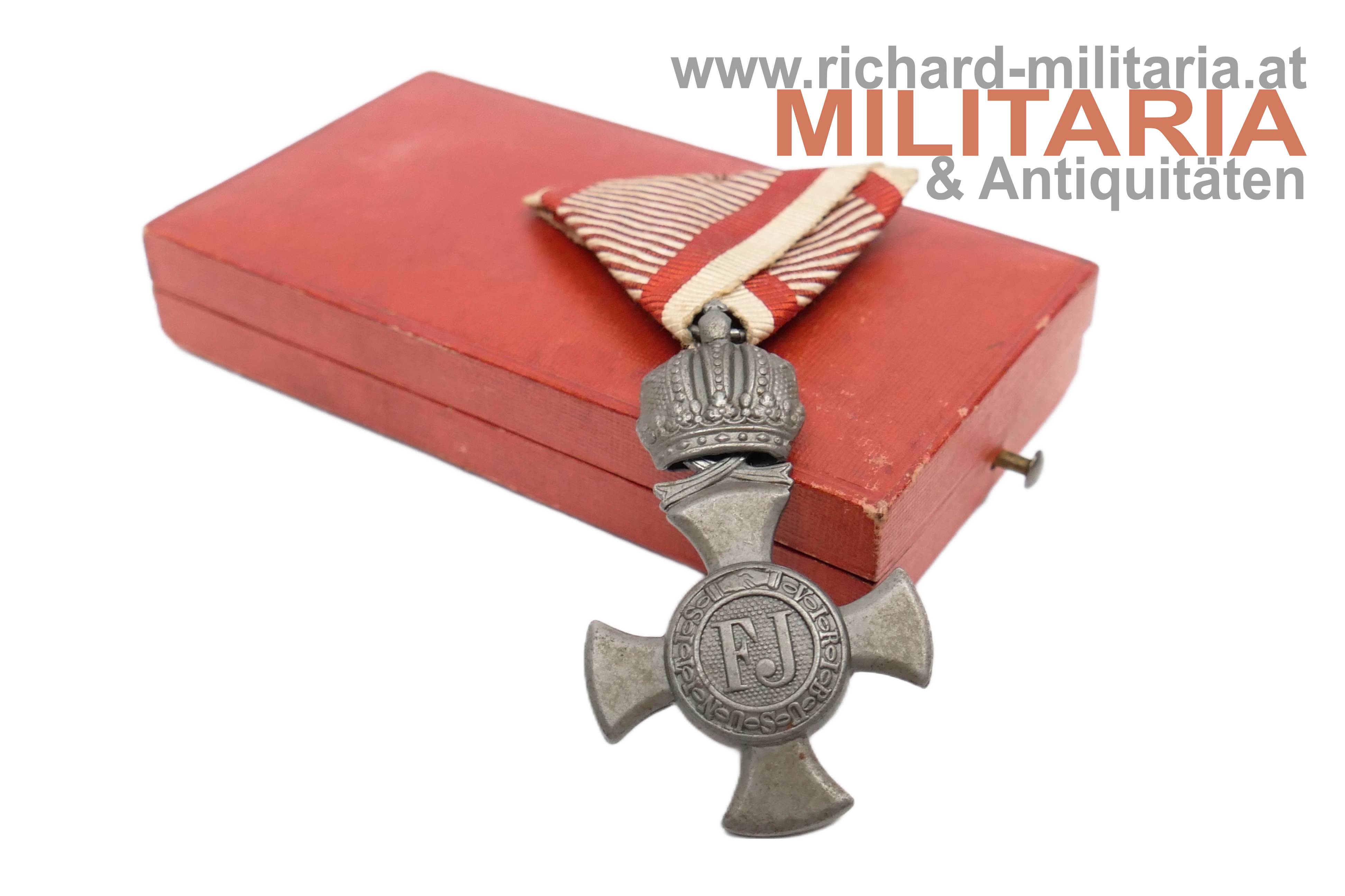 k.u.k. Eisernes Verdienstkreuz mit der Krone im Etui  - Scheid G.A.