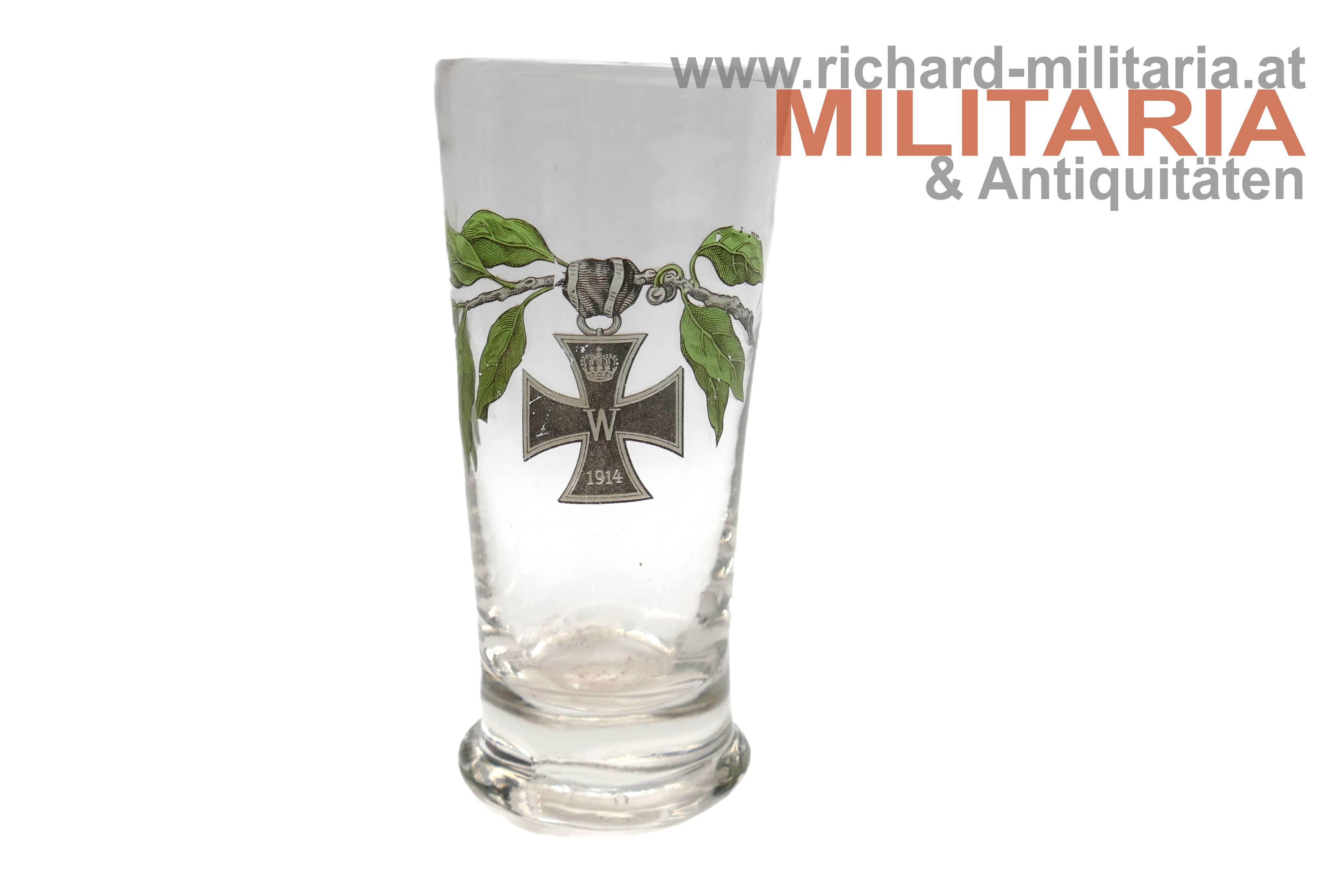 patriotisches Glas - Eisernes Kreuz 1914