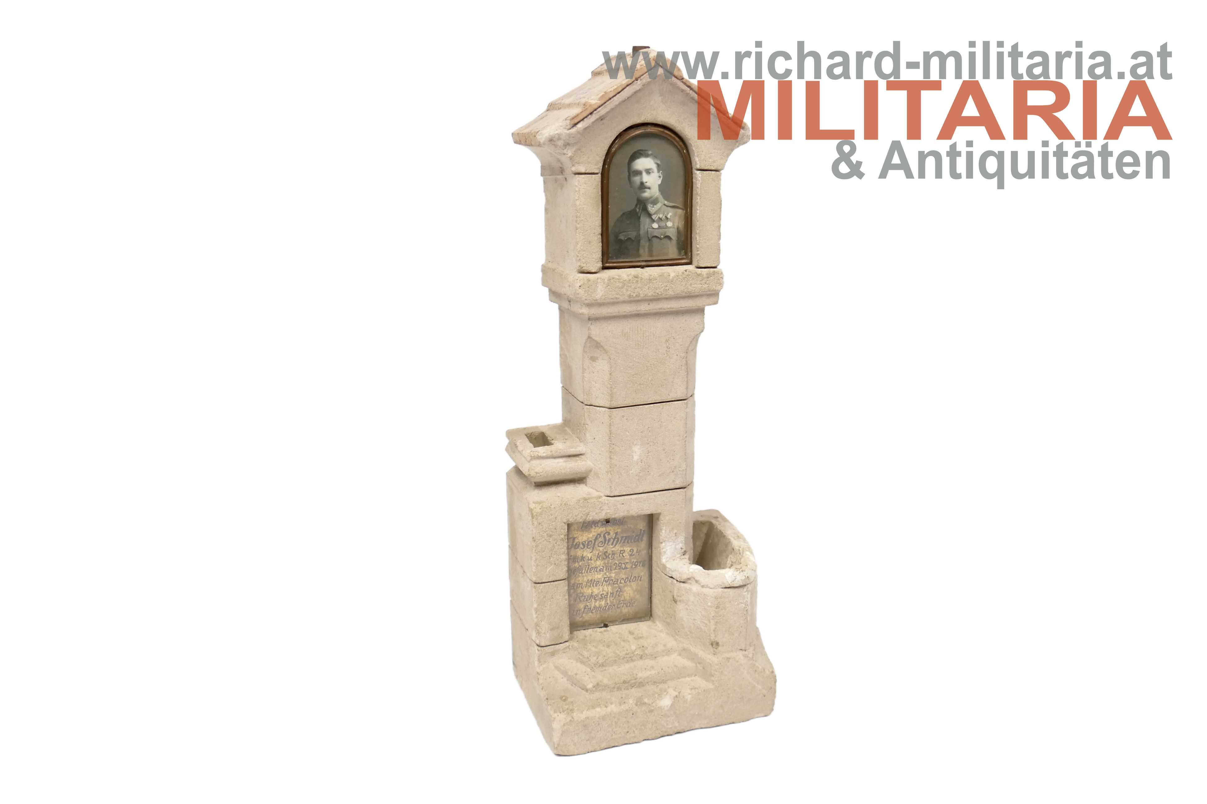 Hausaltar - Feldwebel J. Schmidl - k.u.k. SchR 24 - gefallen Mte Pracolon 29.X.1918