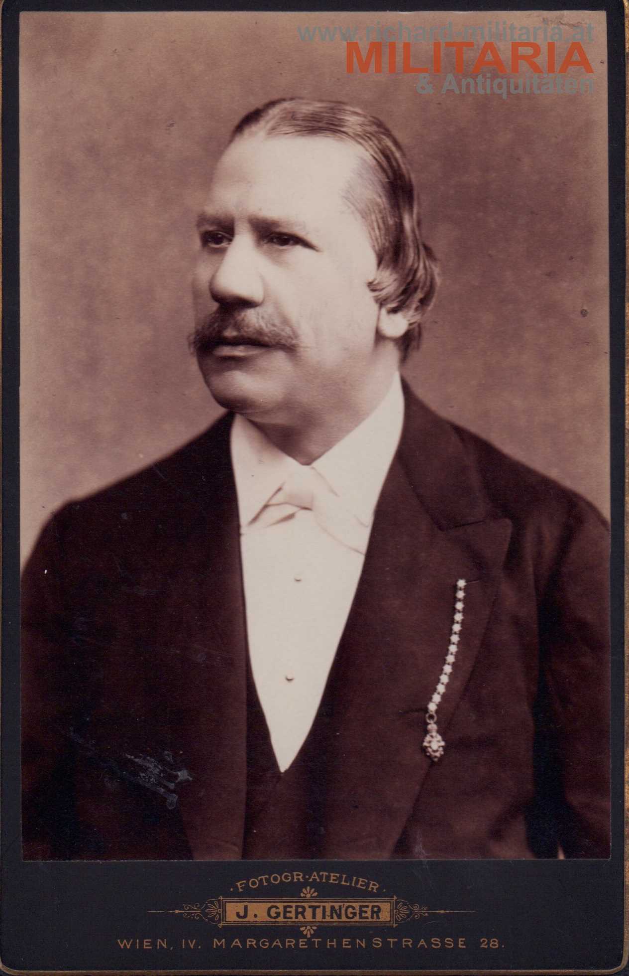 Hartkartonfoto - Miniaturenkette Franz-Joseph-Orden