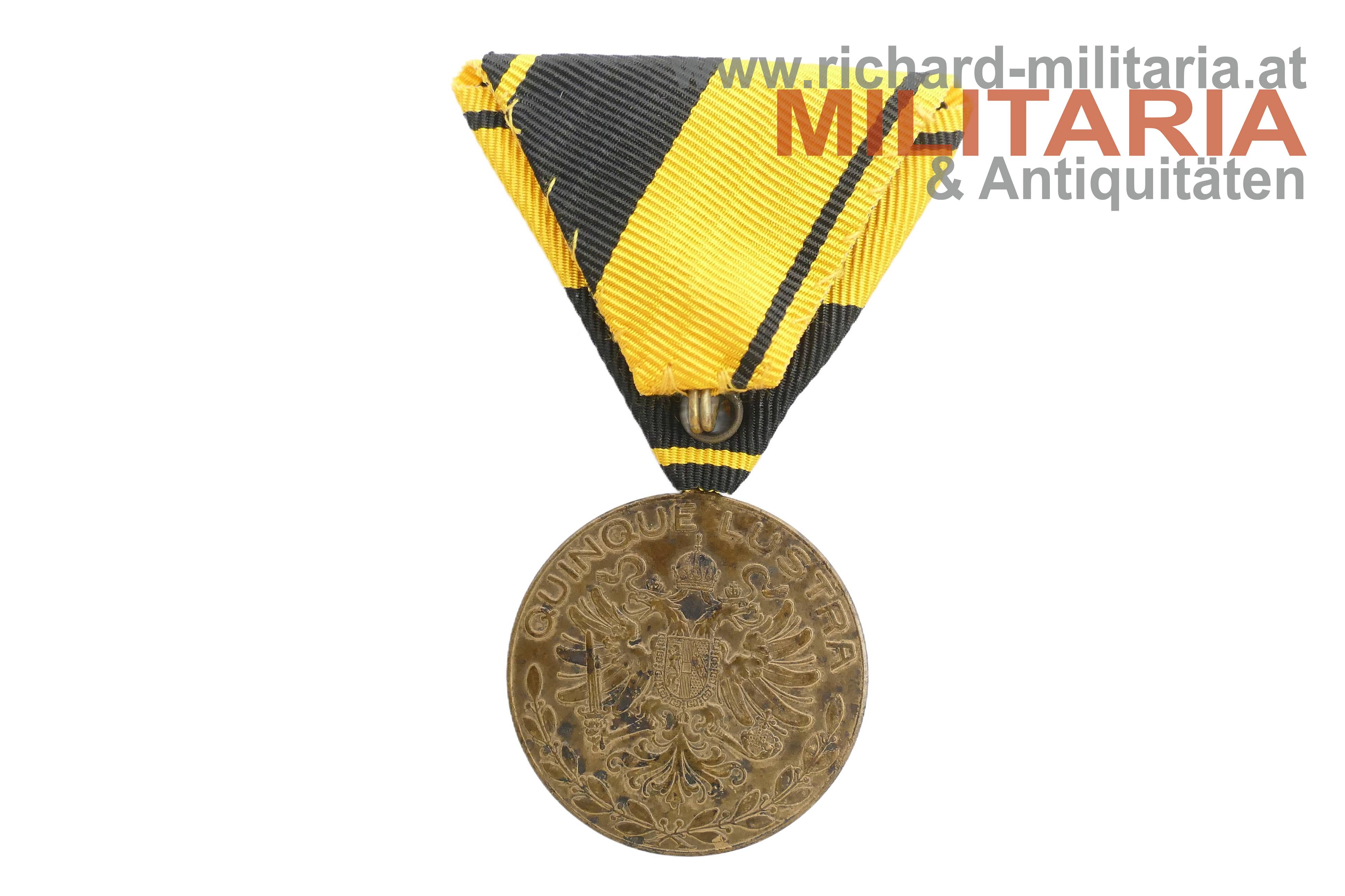 Landsturmmedaille 25 Jahre Quinque Lustra 