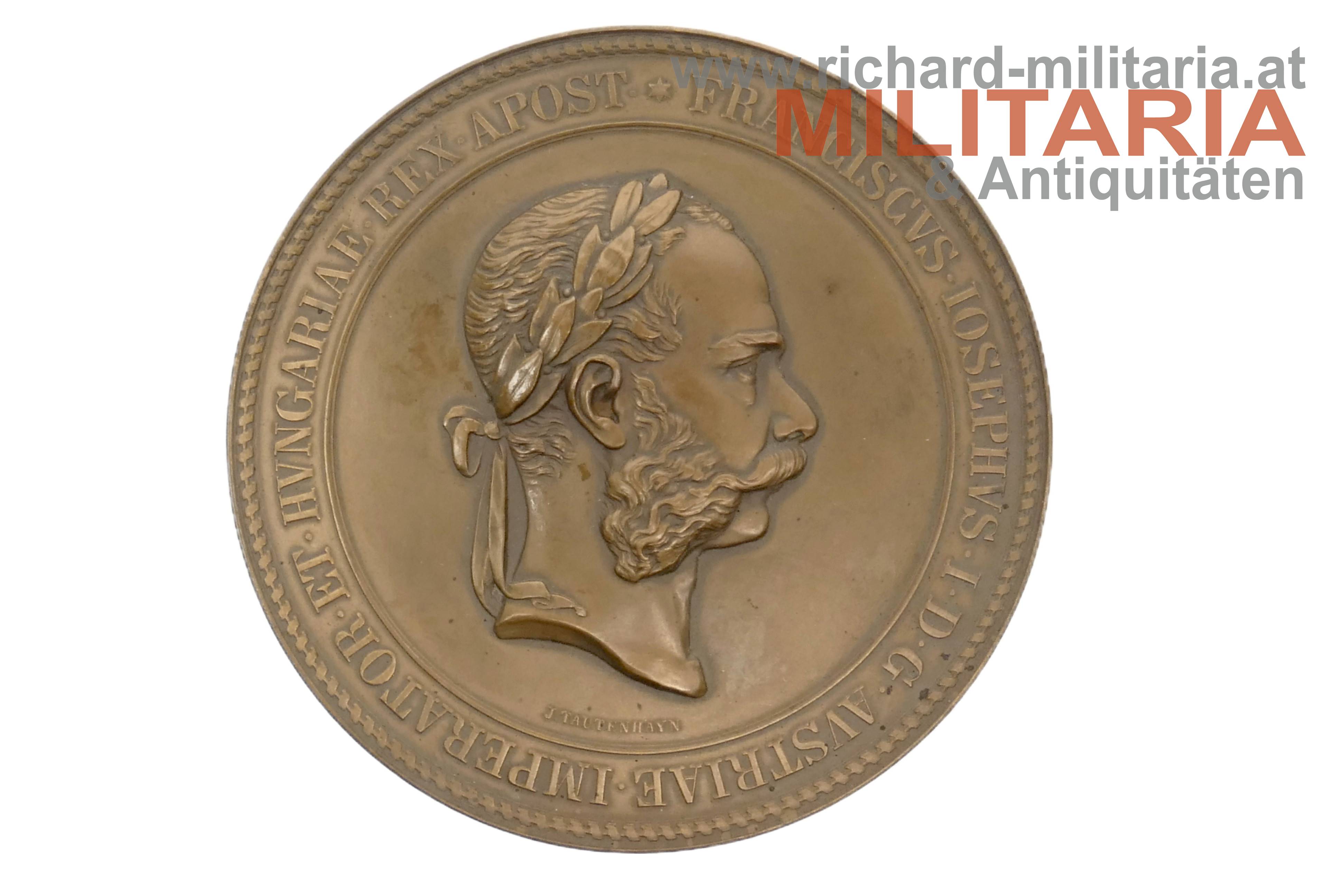 Medaille - Kaiser Franz Joseph - Besuch des Kaisers beim Heiligen Grab zu Jerusalem 1869