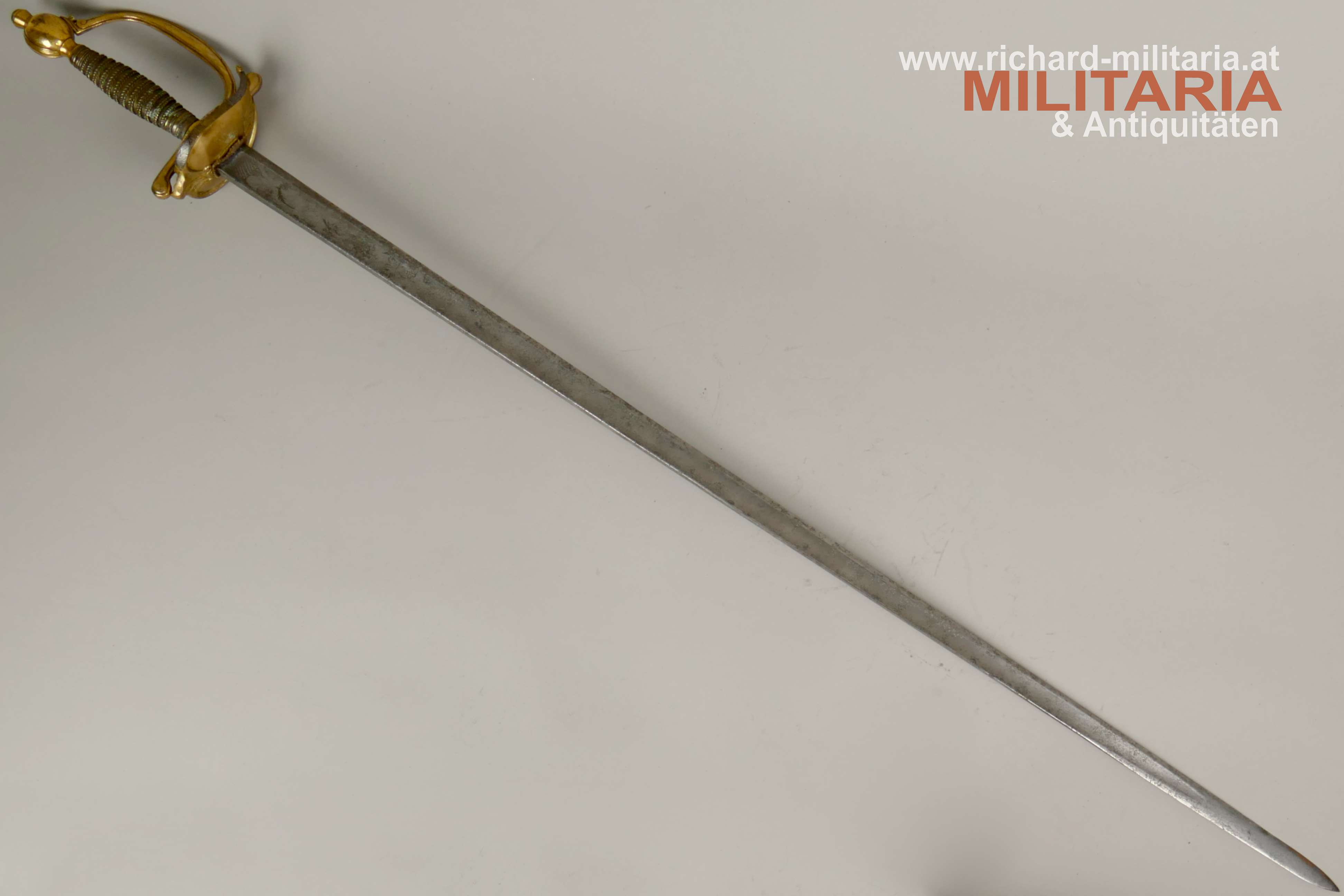 Offiziers-Degen um 1800 mit Klingengravur