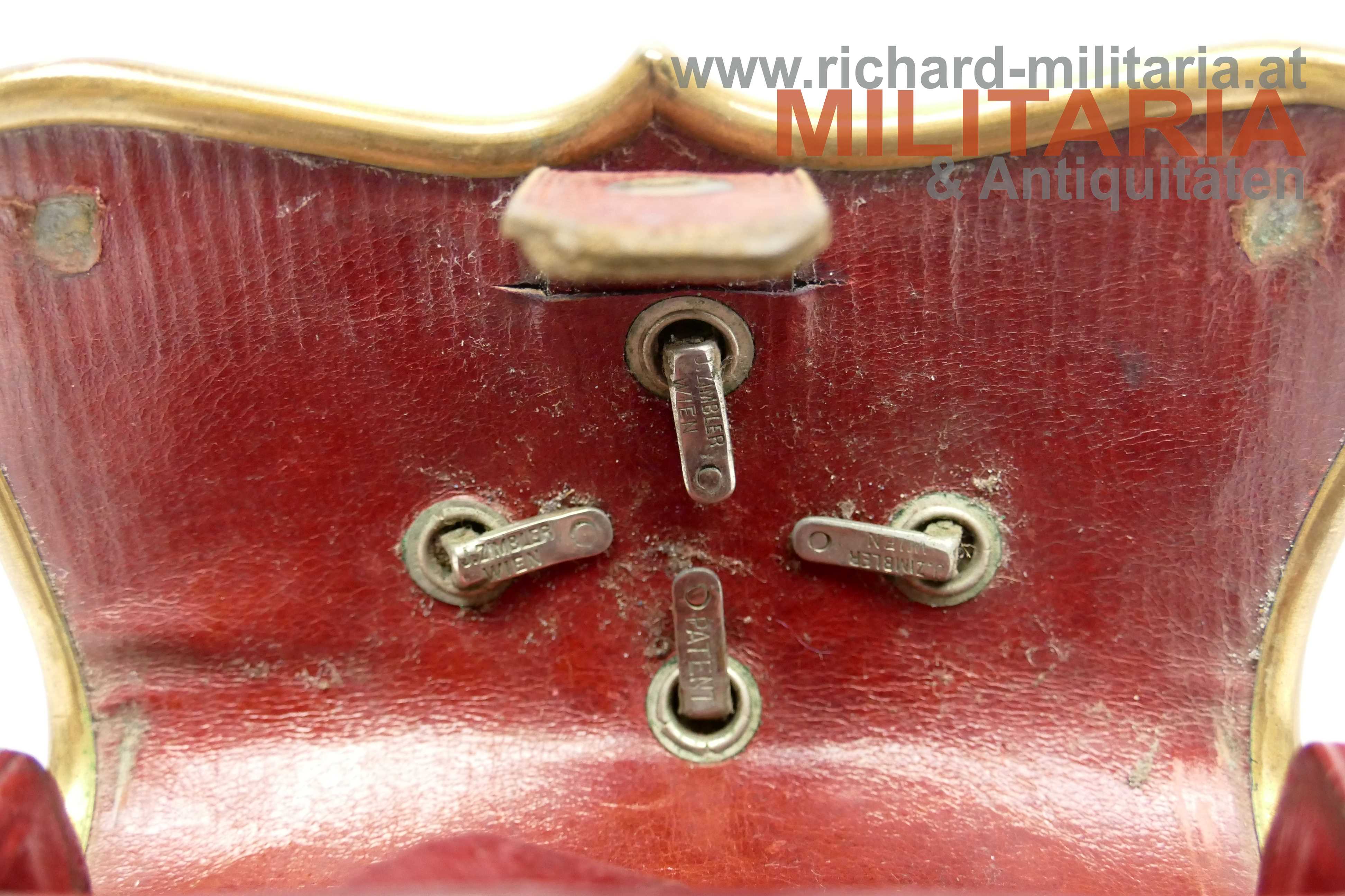 k.u.k. Kartuschekasten für Offiziere - VARIANTE - J. Zimbler & Patent