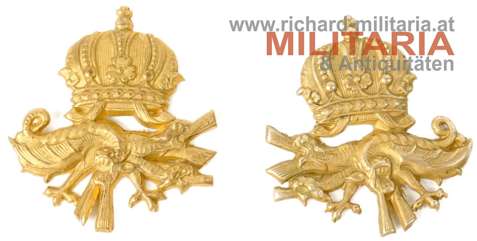 k.u.k. Kragenspiegelauflagen - MG Truppe Offizier 