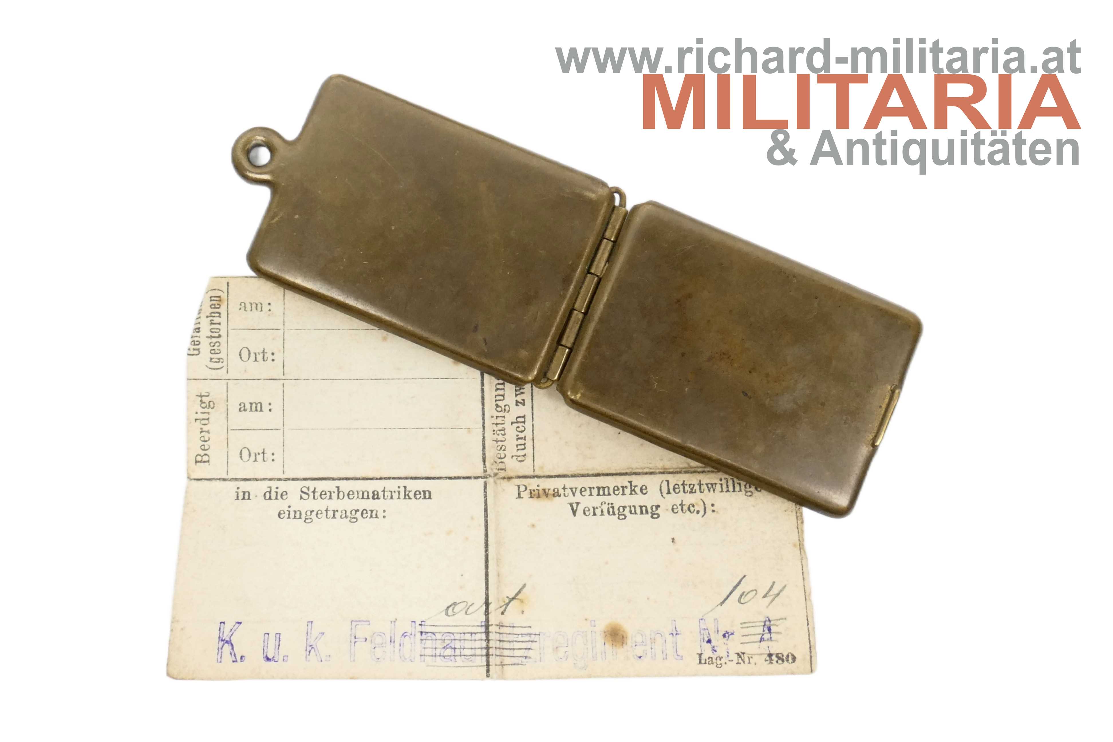 k.u.k. Legitimationskapsel Feldhaubitz-Regiment Nr. 4 