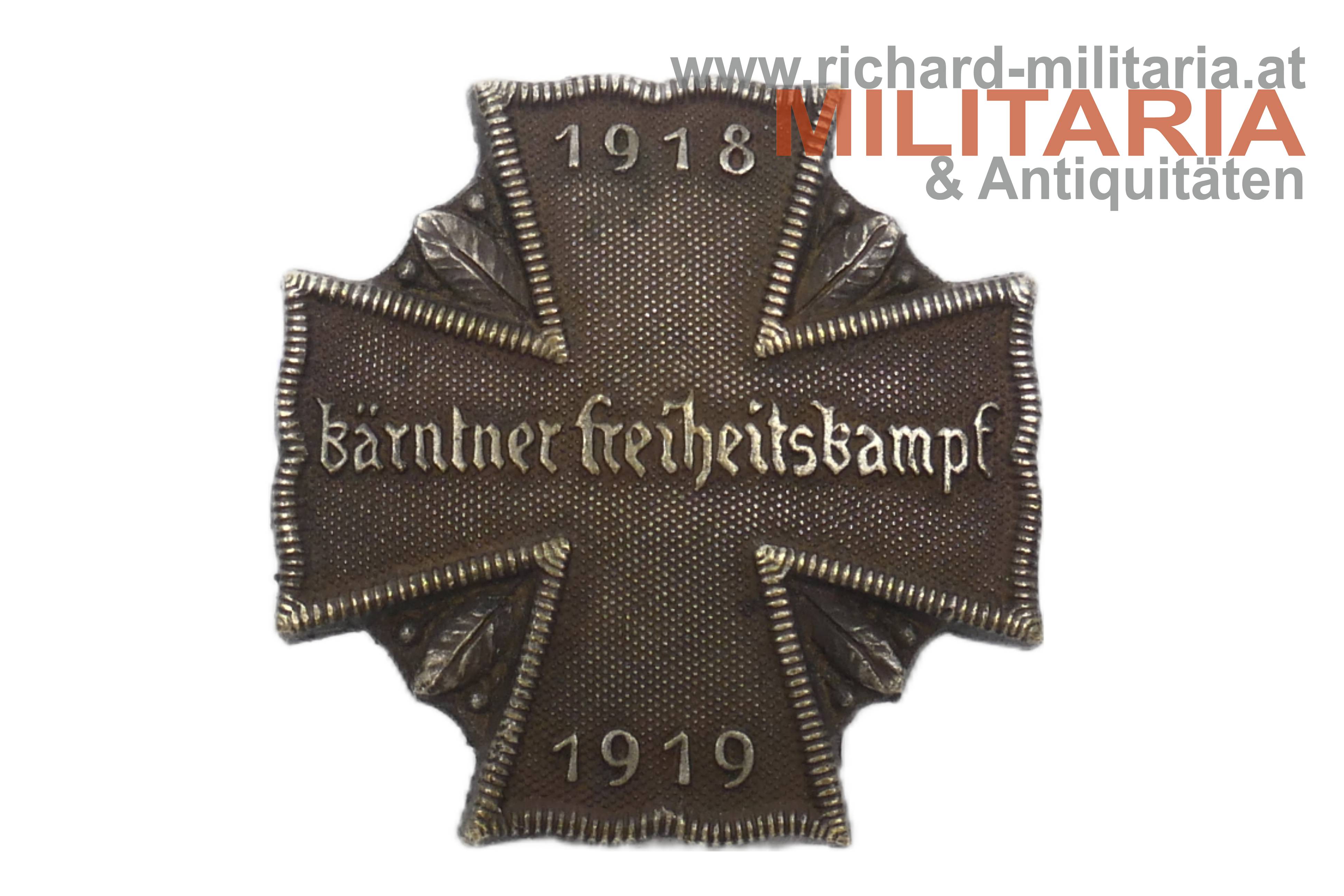 Besonderes Kärntner Kreuz für Tapferkeit - 1. Typ