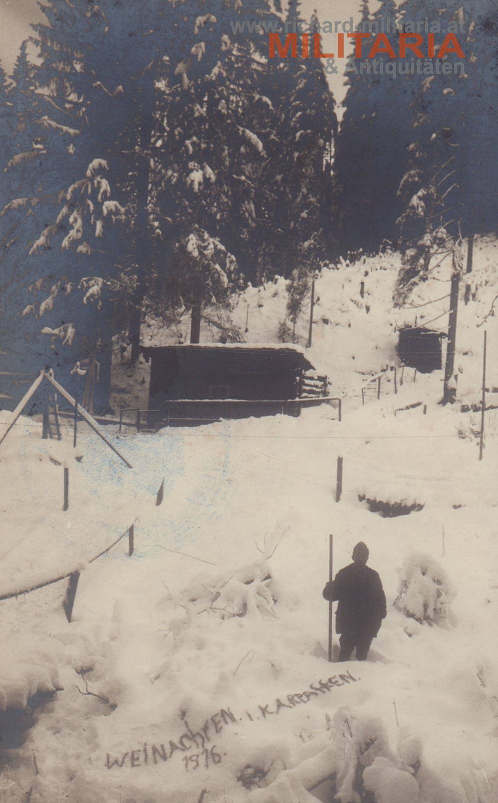 k.u.k. Foto - Weihnachten i. d. Karpathen 1916 - Rogodze-Sattel 