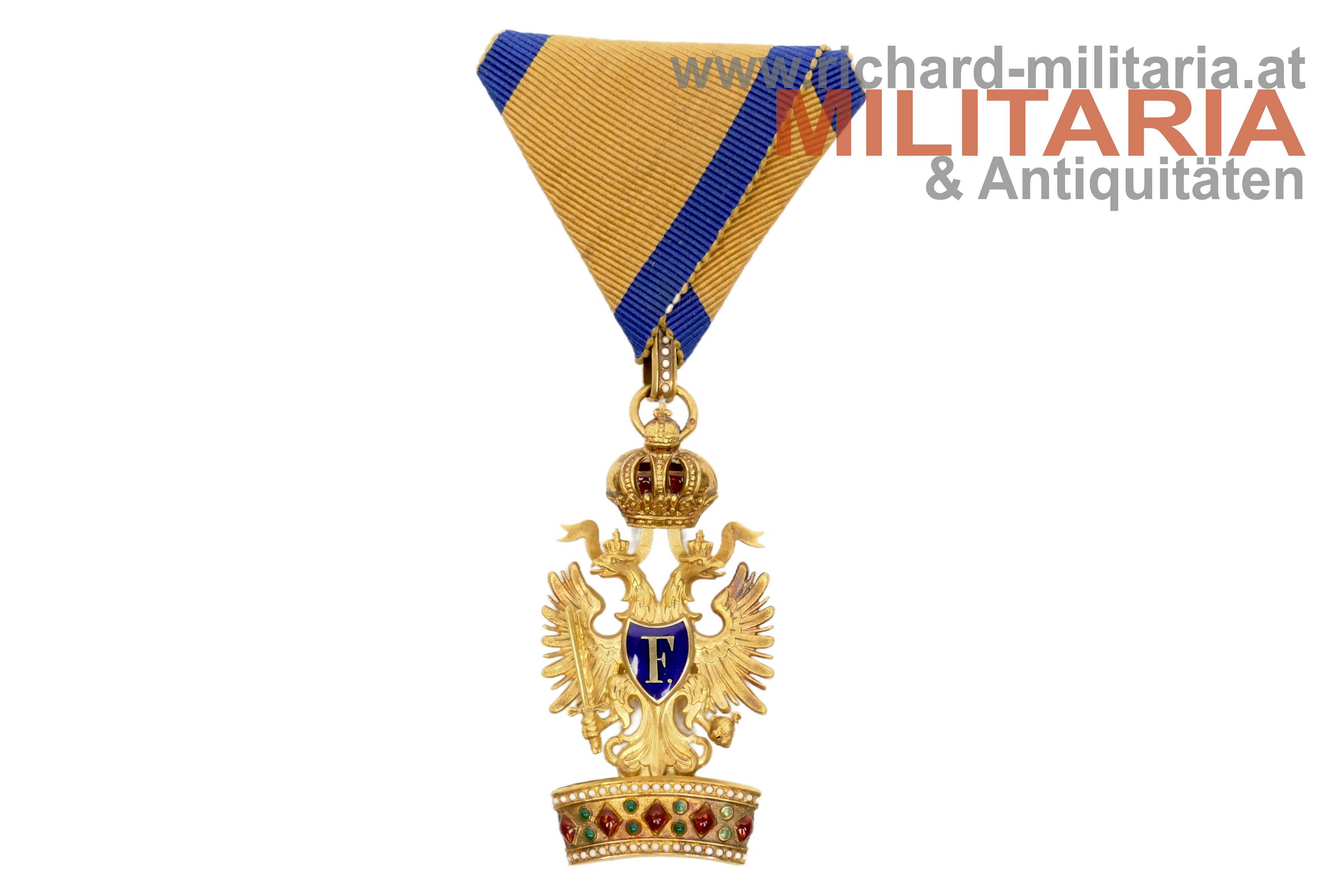 österr. kaiserl. Orden der Eisernen Krone 3. Klasse FRIEDEN - GOLD - um 1880