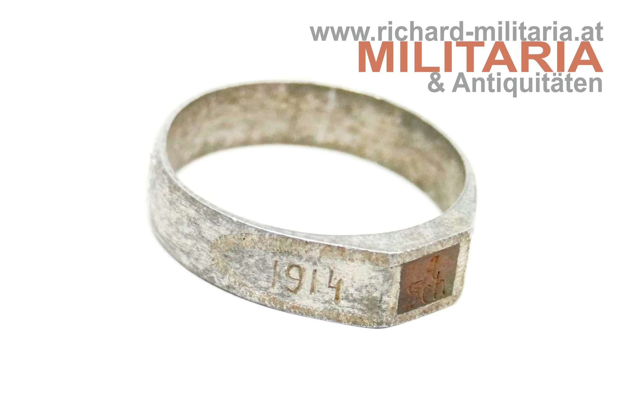 patriotischer Ring - "A Sch" 1914 1916