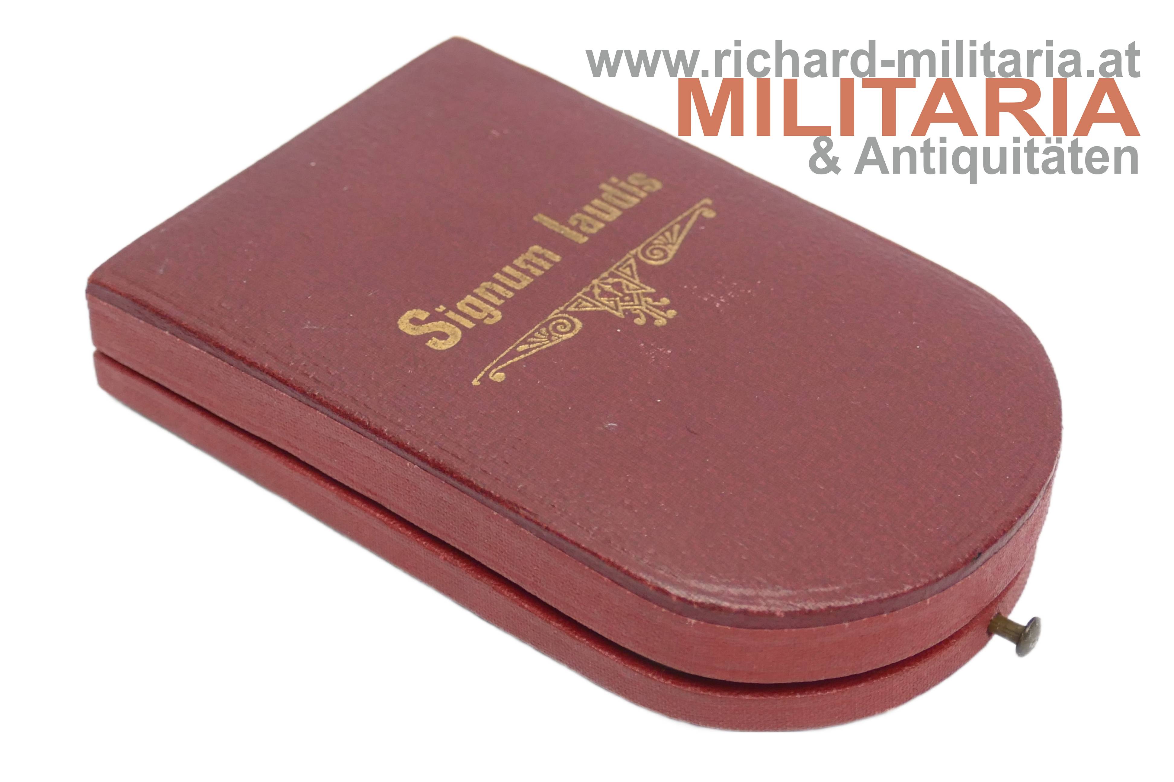 k.u.k. Etui zur Bronzenen Militärverdienstmedaille - Tiller - Große Ausführung