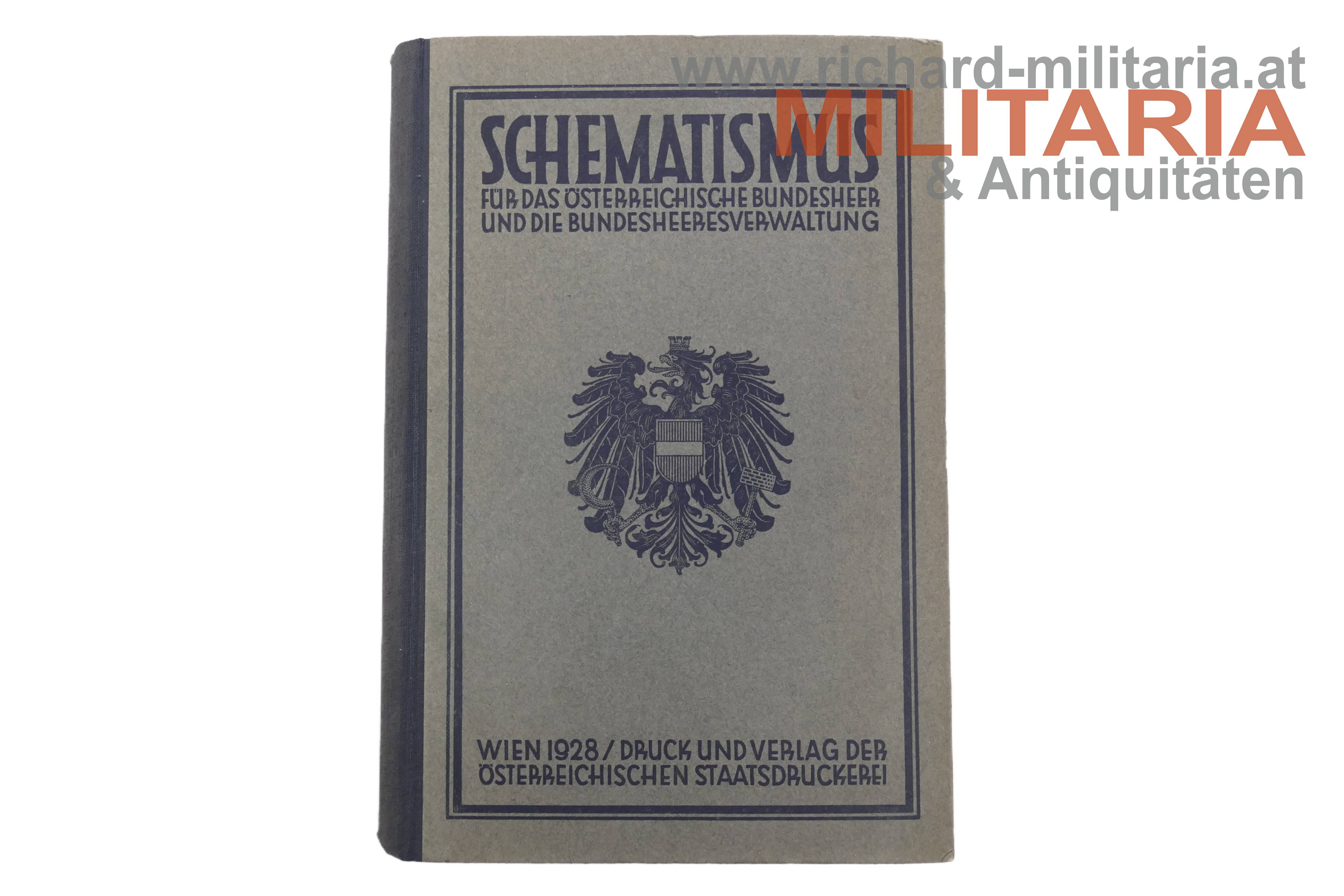 Schematismus für das Österreichische Bundesheer und die Bundesheeresverwaltung - Jahrgang 1928