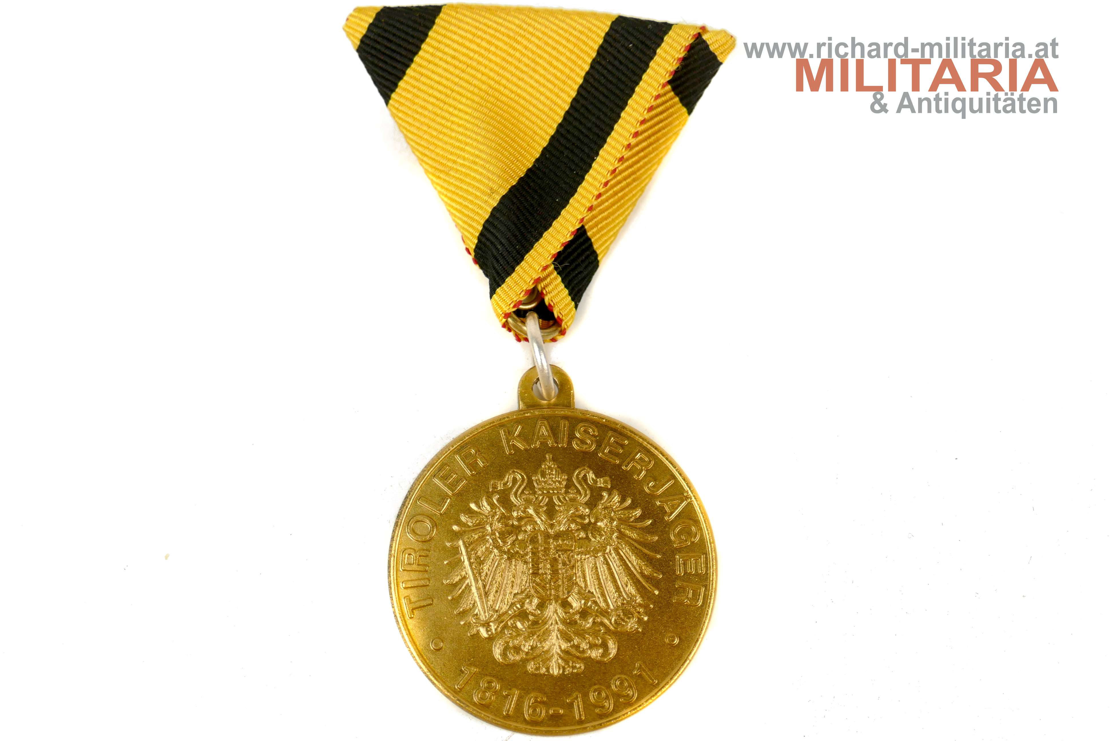 Tiroler Kaiserjäger - Medaille zur 175 Jahrfeier - Innsbruck - Bergisel 1991