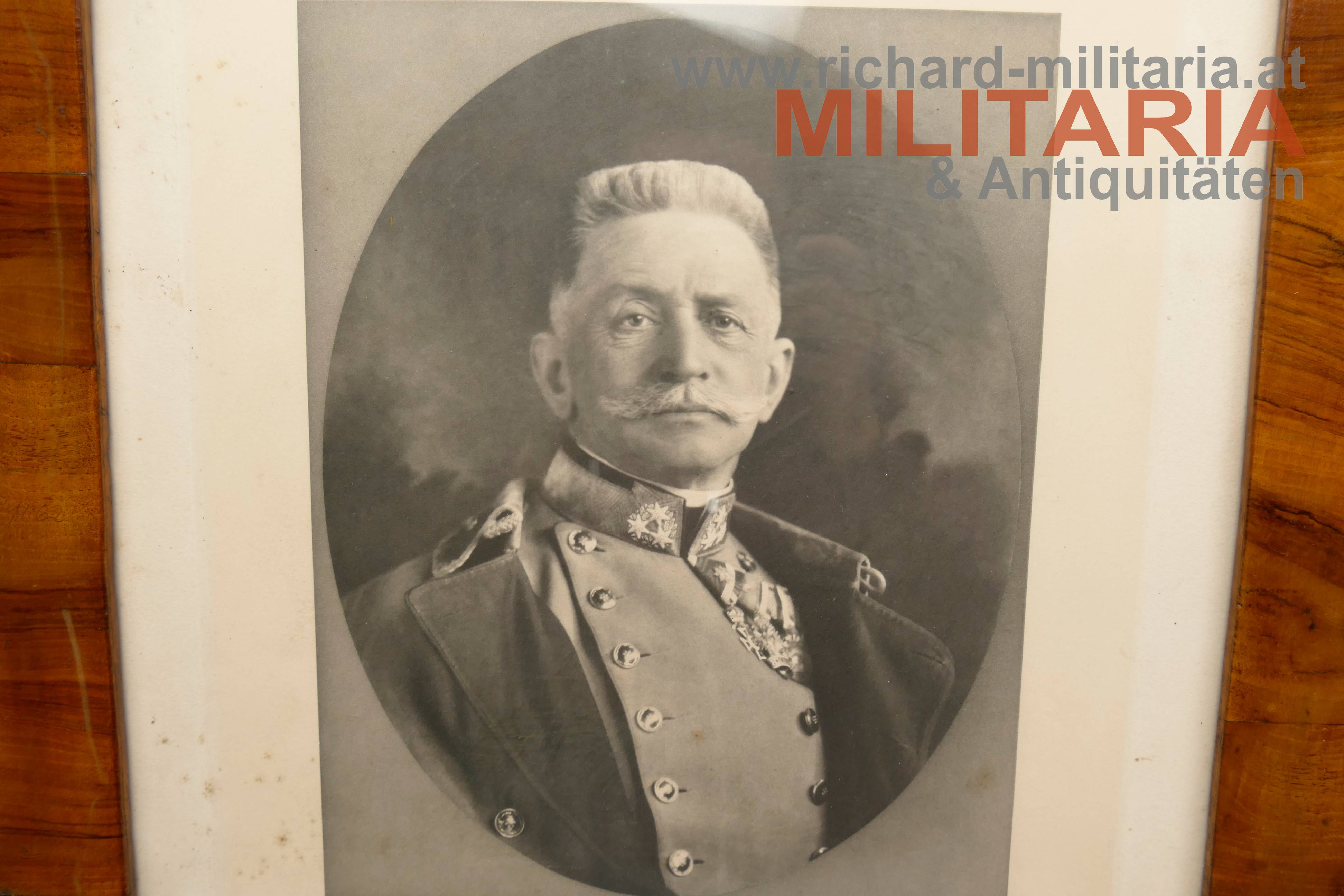 k.u.k. Generalmajor Conrad von Hötzendorf - gerahmt hinter Glas