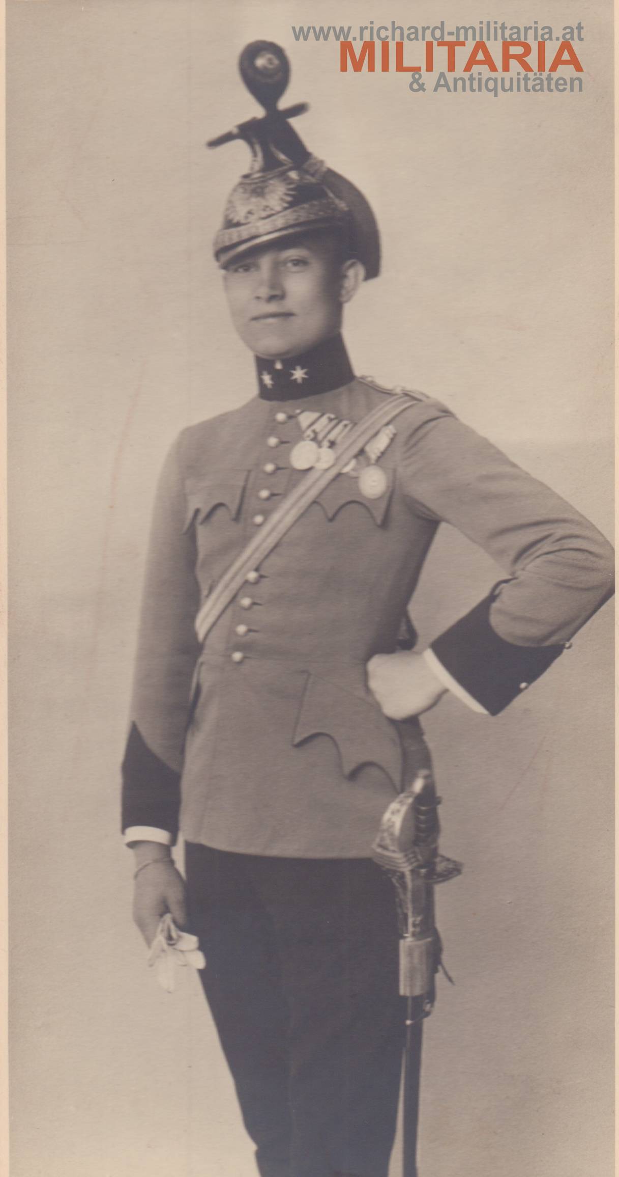 k.u.k. Ulanen-Leutnant mit Auszeichnungen 