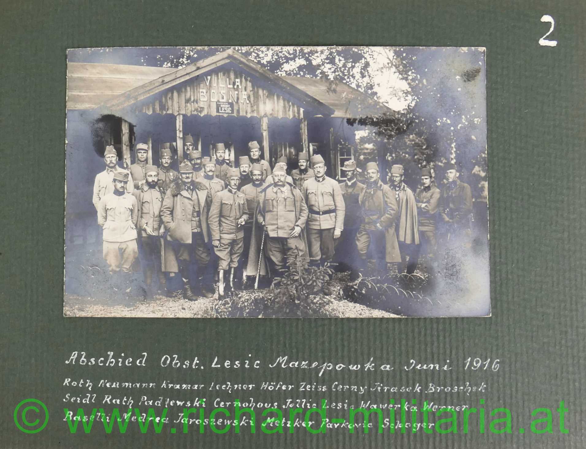 k.u.k. bos.-herz. Inf. Reg. Nr. 1 - 2 Fotoalben / Obst. Rath / Obst Lesic