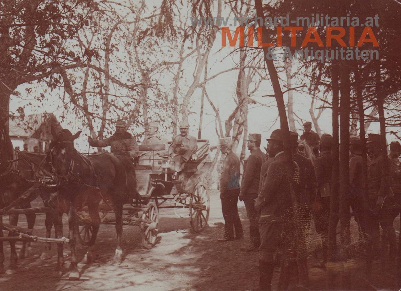 k.u.k. Foto - Erzherzog Karl Albrecht - Generalmajor Urbanski - Oberst Haas - April 1915