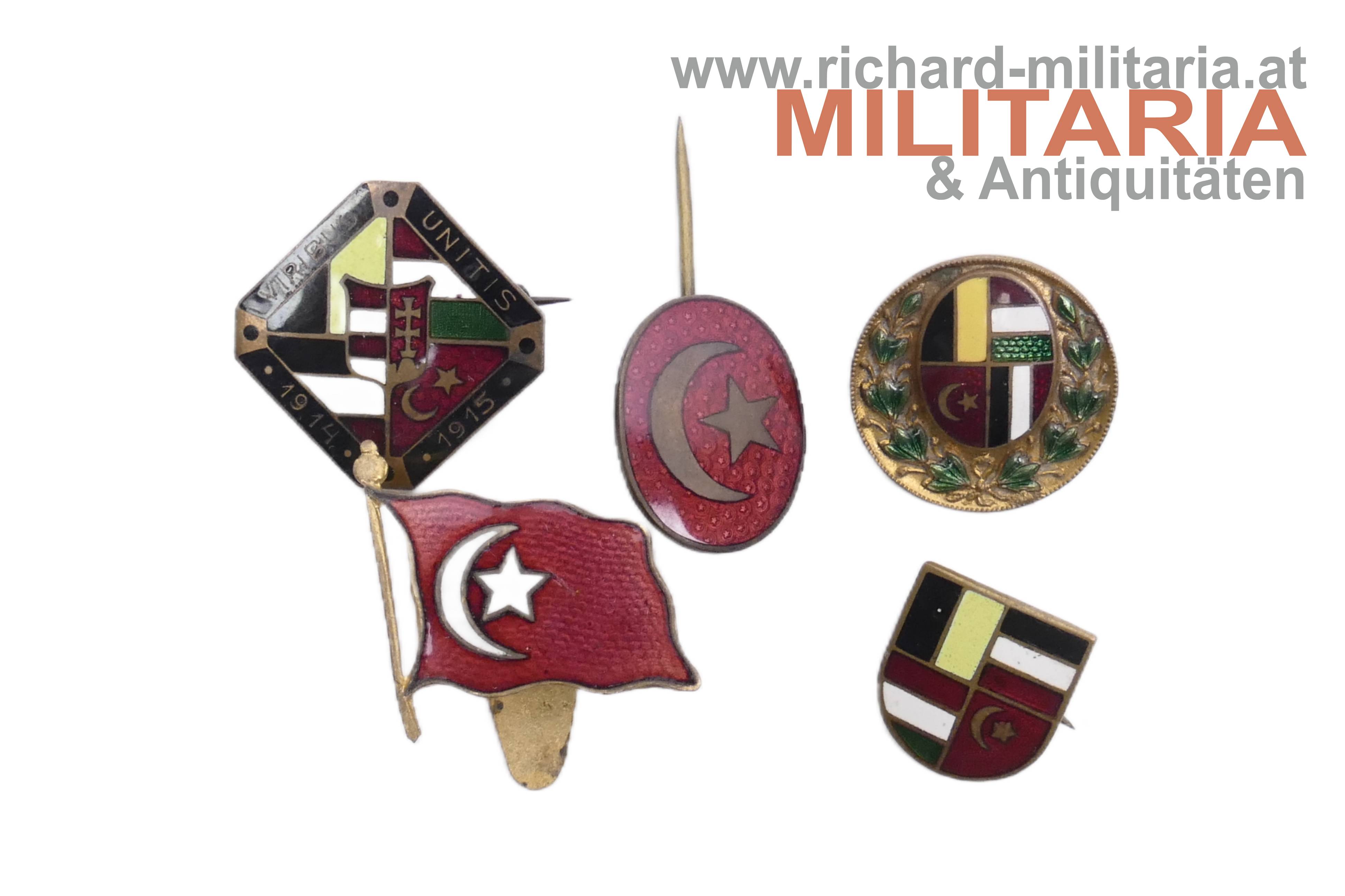 k.u.k. Konvolut patriotische Abzeichen - Türkei