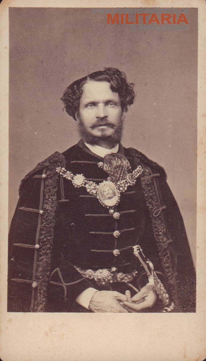 Hartkartonfoto - Gyula Graf Andrássy von Csíkszentkirály und Krasznahorka