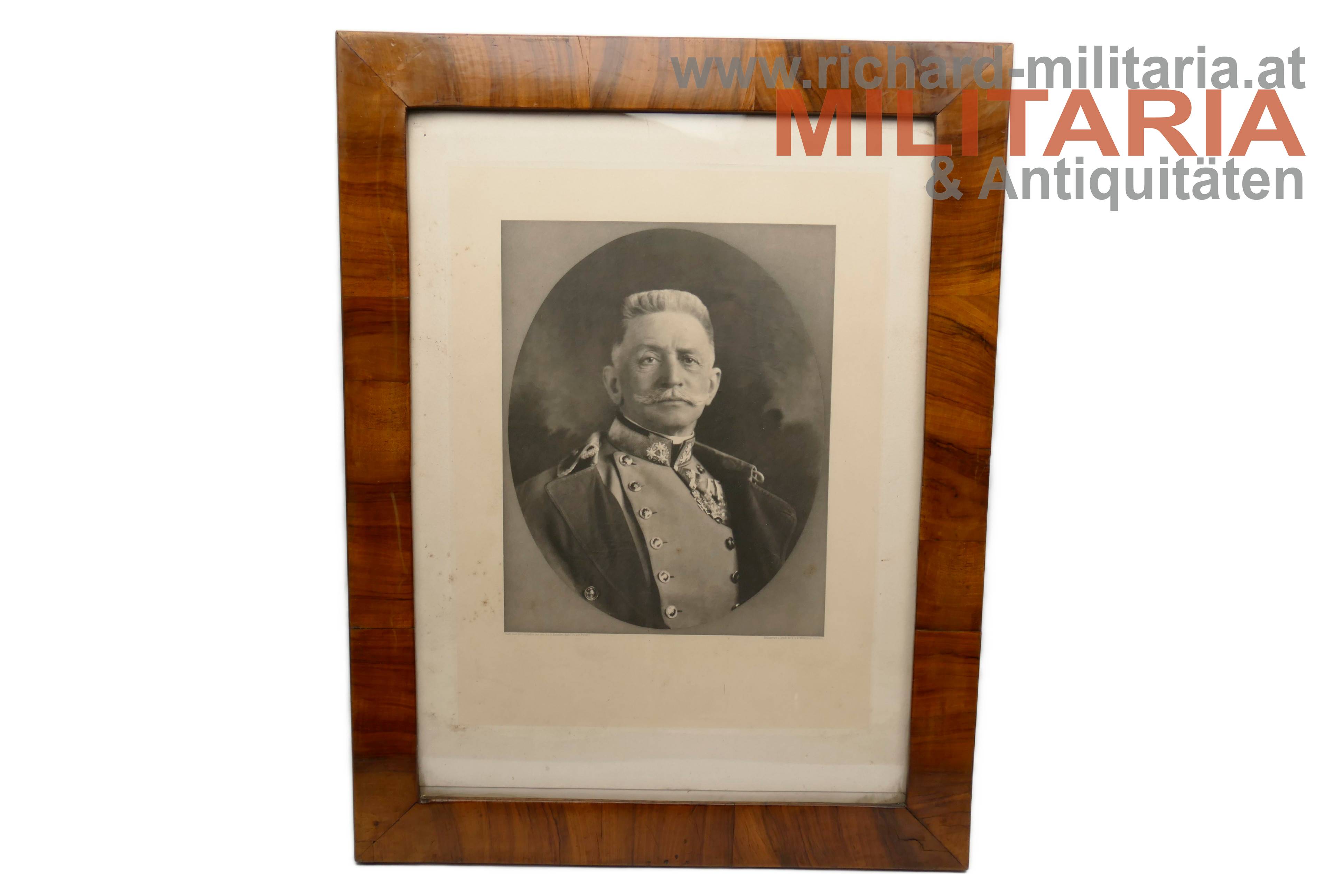 k.u.k. Generalmajor Conrad von Hötzendorf - gerahmt hinter Glas