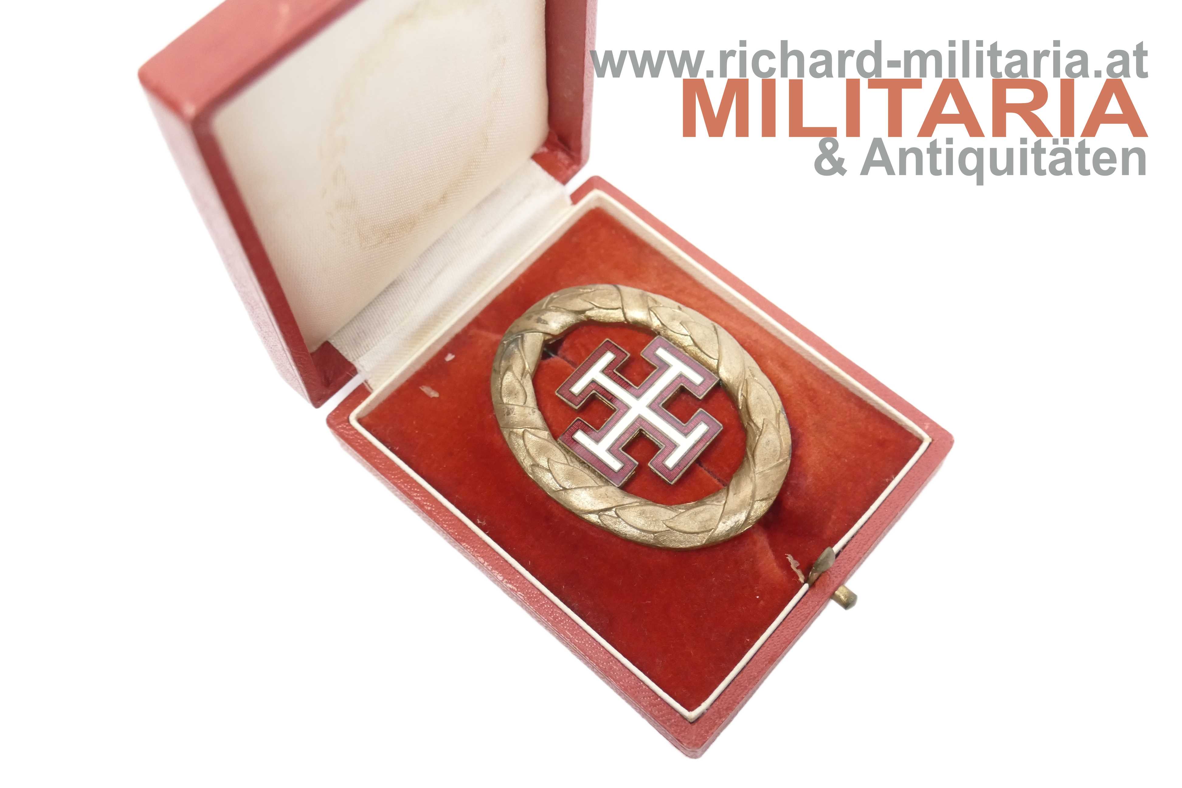1. Republik/Bundesstaat - Bronzenes Ehrenzeichen d. Vaterländischen Front 1. Klasse im Etui