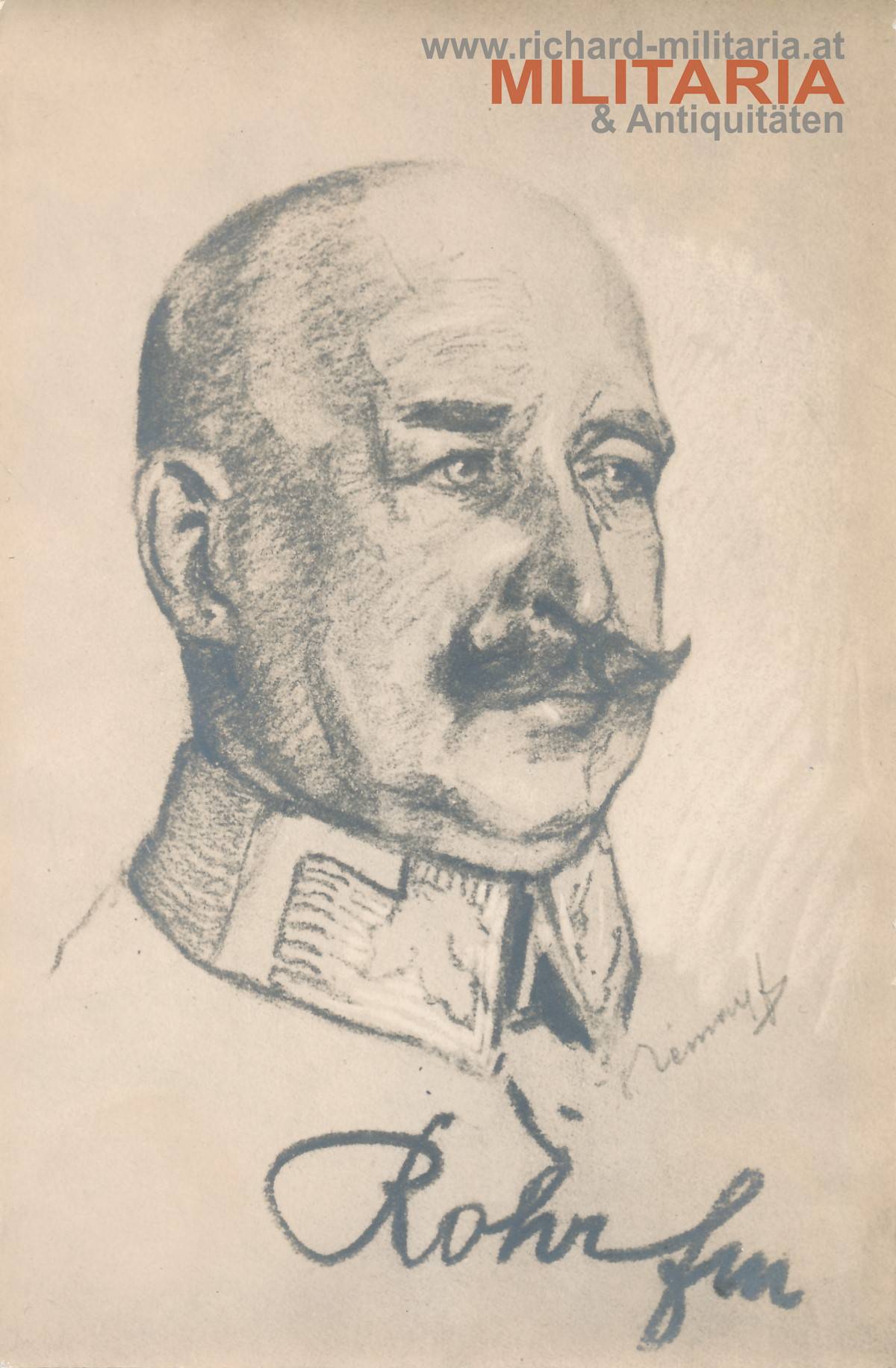 k.u.k. Zeichnungsabzug - Feldmarschall Rohr
