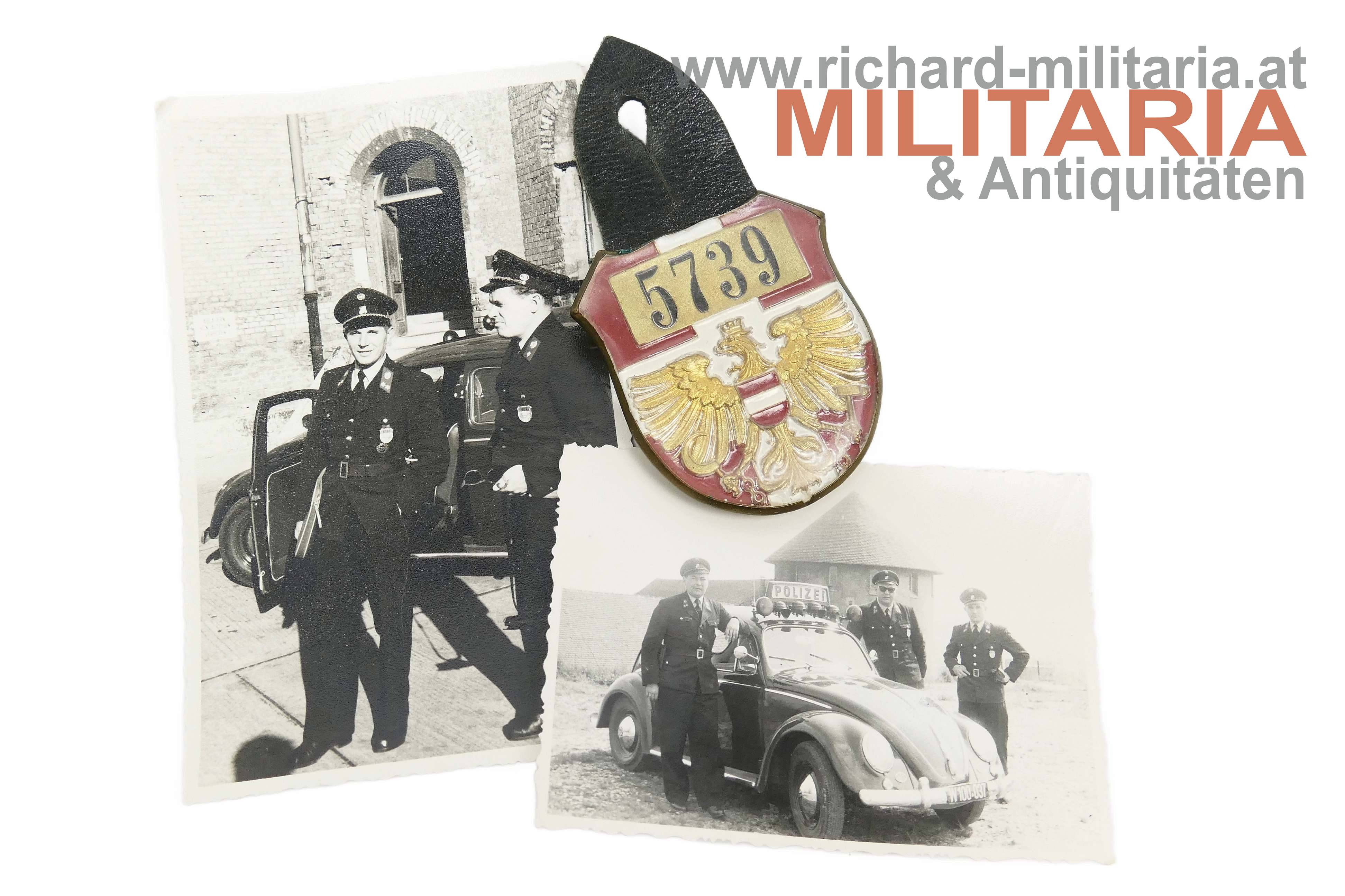 Österreich Polizei Dienstabzeichen 1960er Jahre + Fotos 