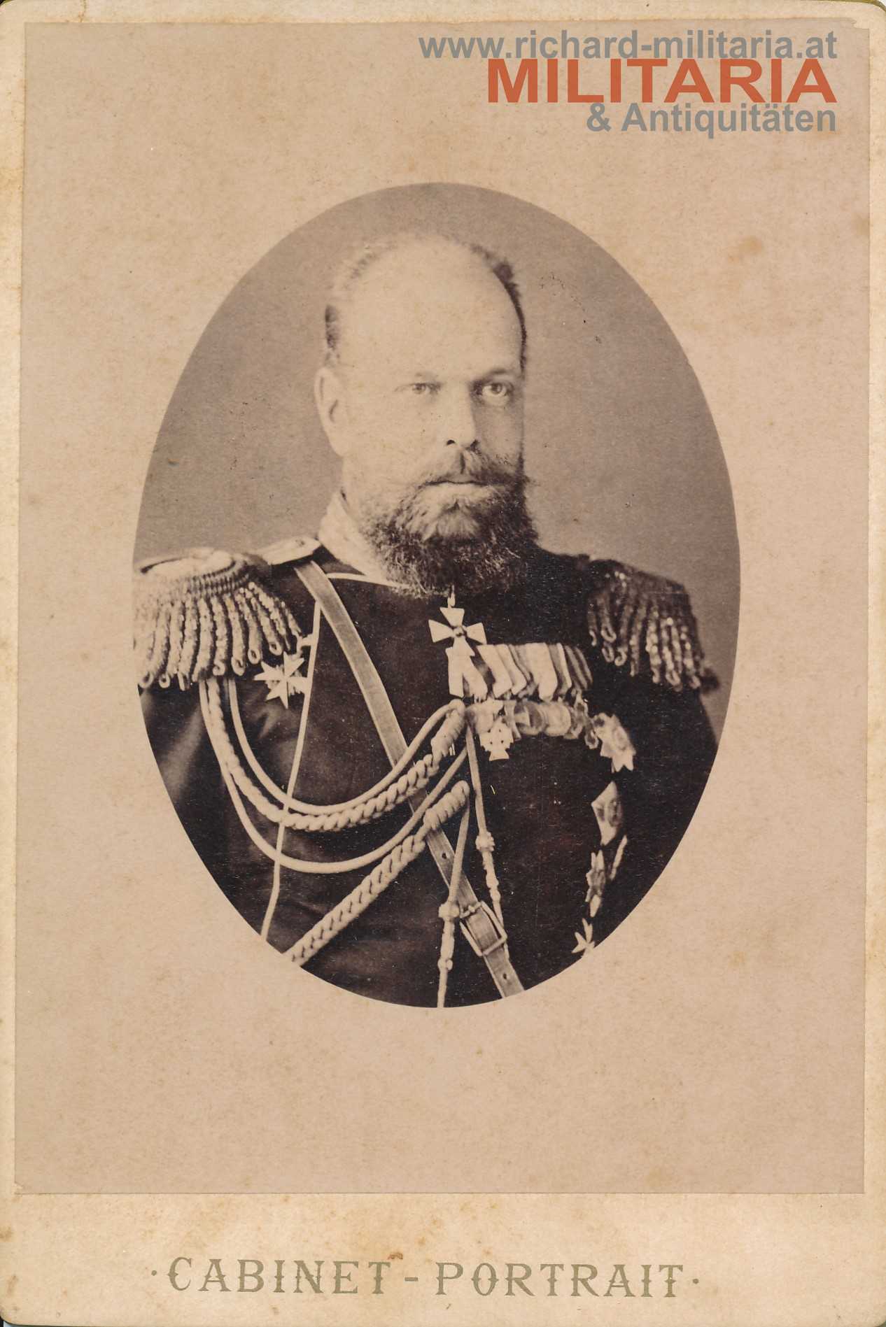 Hartkartonfoto - Zar Alexander III. 