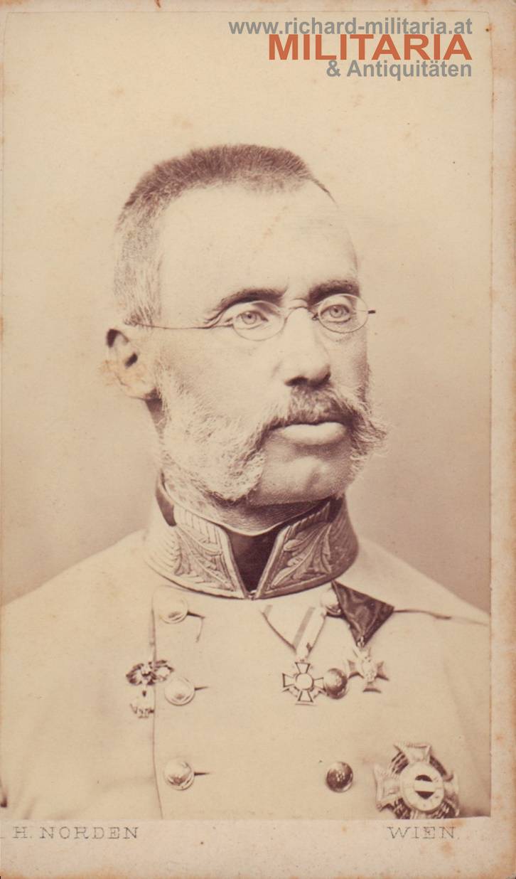 k.u.k. Hartkartonfoto - FM Erzherzog Albrecht - 1866