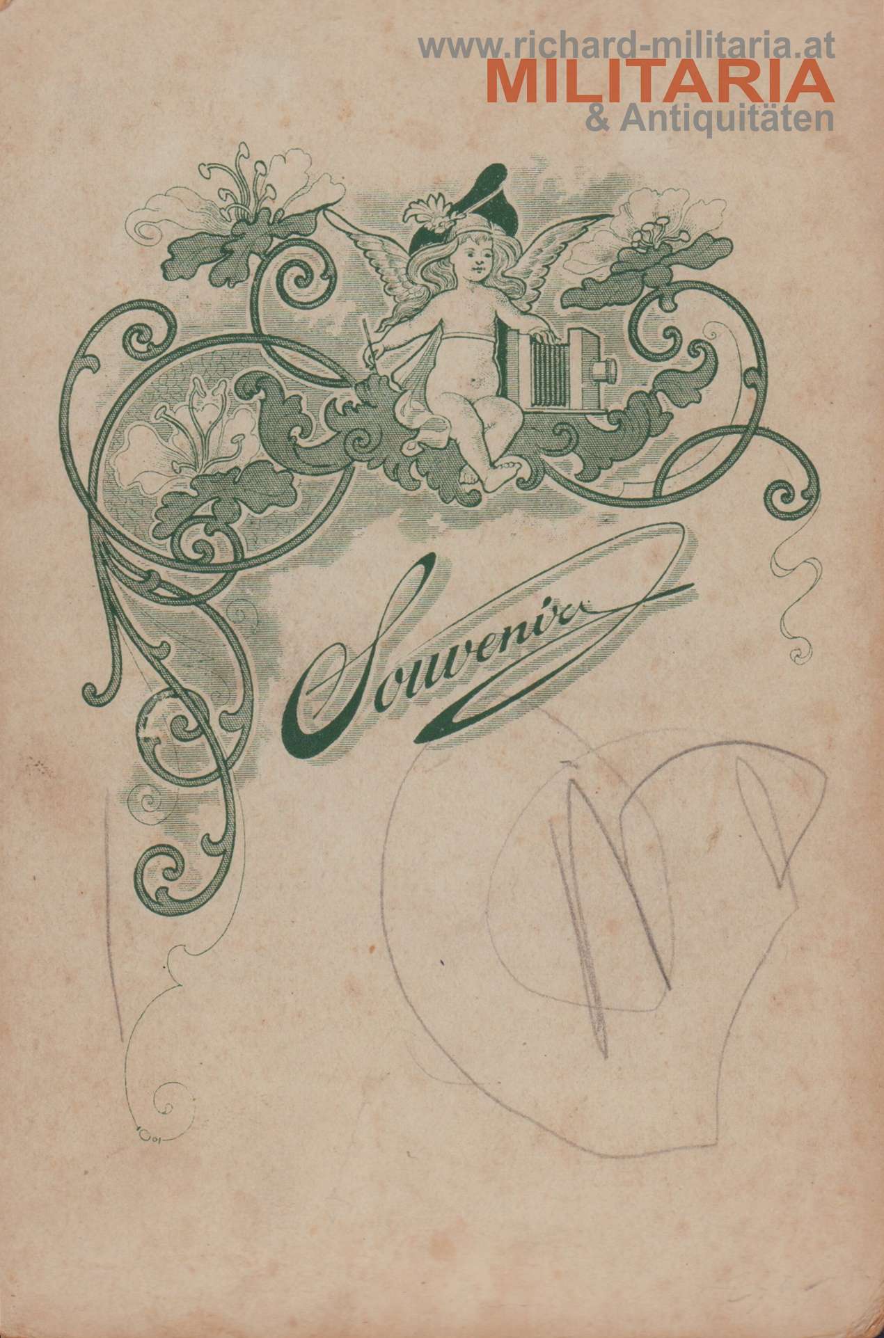 Hartkartonfoto Felix Teuber Feldw. - Armee Telegr. Abt. 14