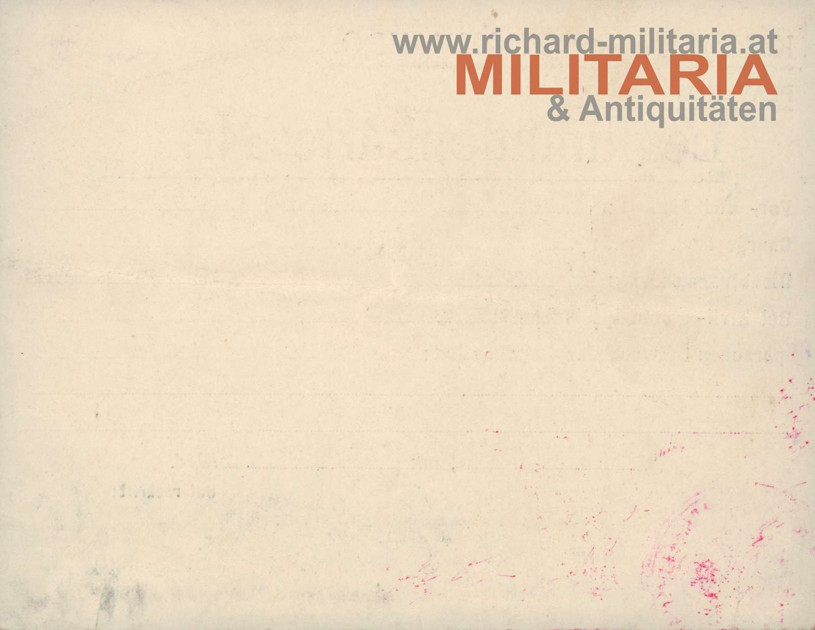 k.u.k. 4. Armeekommando - Legitimationskarte - BLANKO