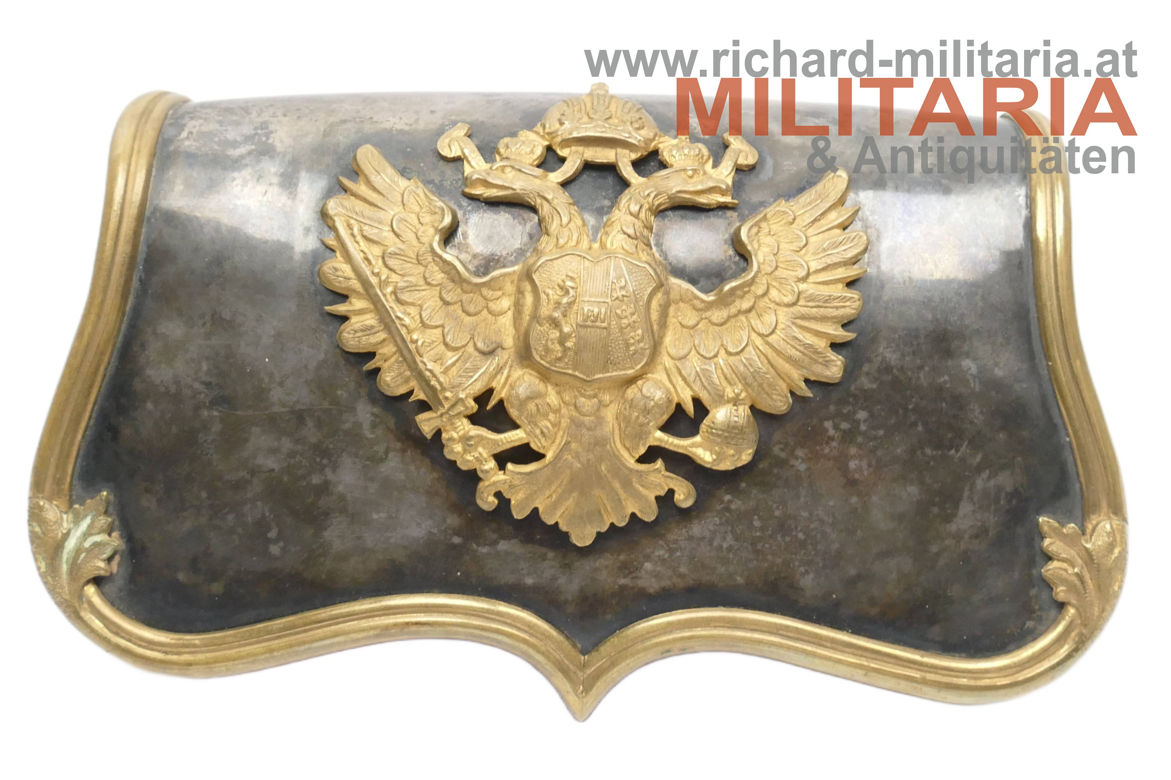 k.u.k. Kartusche für Offiziere der berittenen Truppen - SILBER