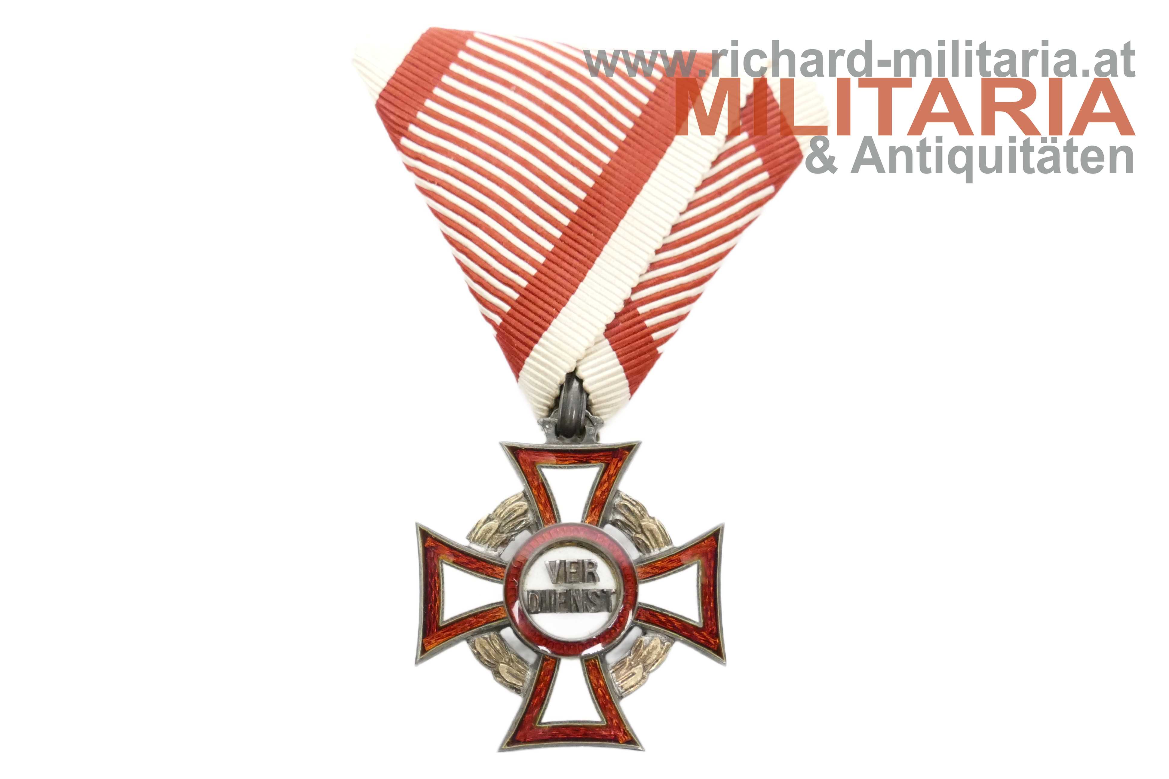 k.u.k. Militärverdienstkreuz 3. Klasse mit KD - Goldauflage - Rothe