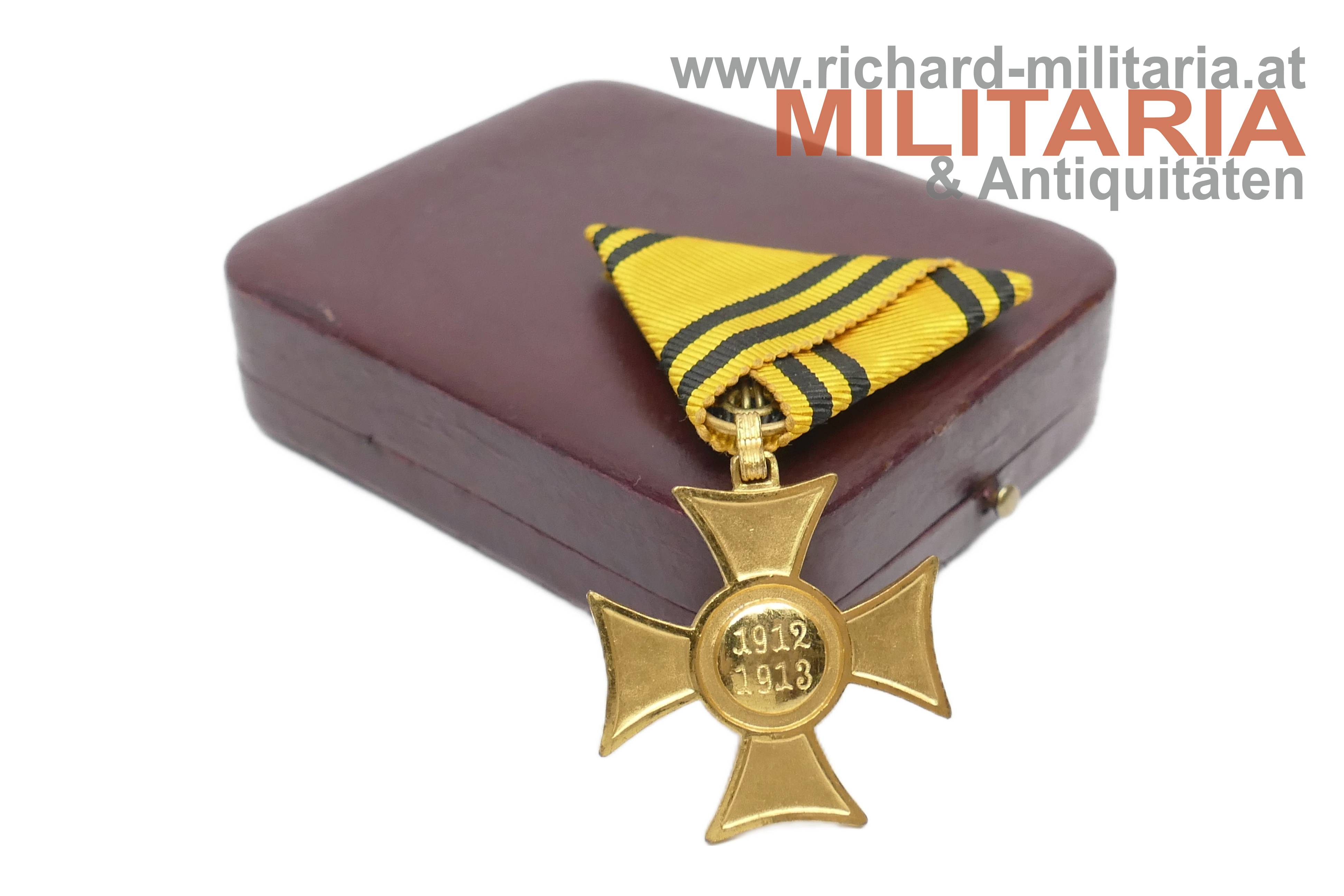 k.u.k. Mobilisierungskreuz 1912/1913 im Etui