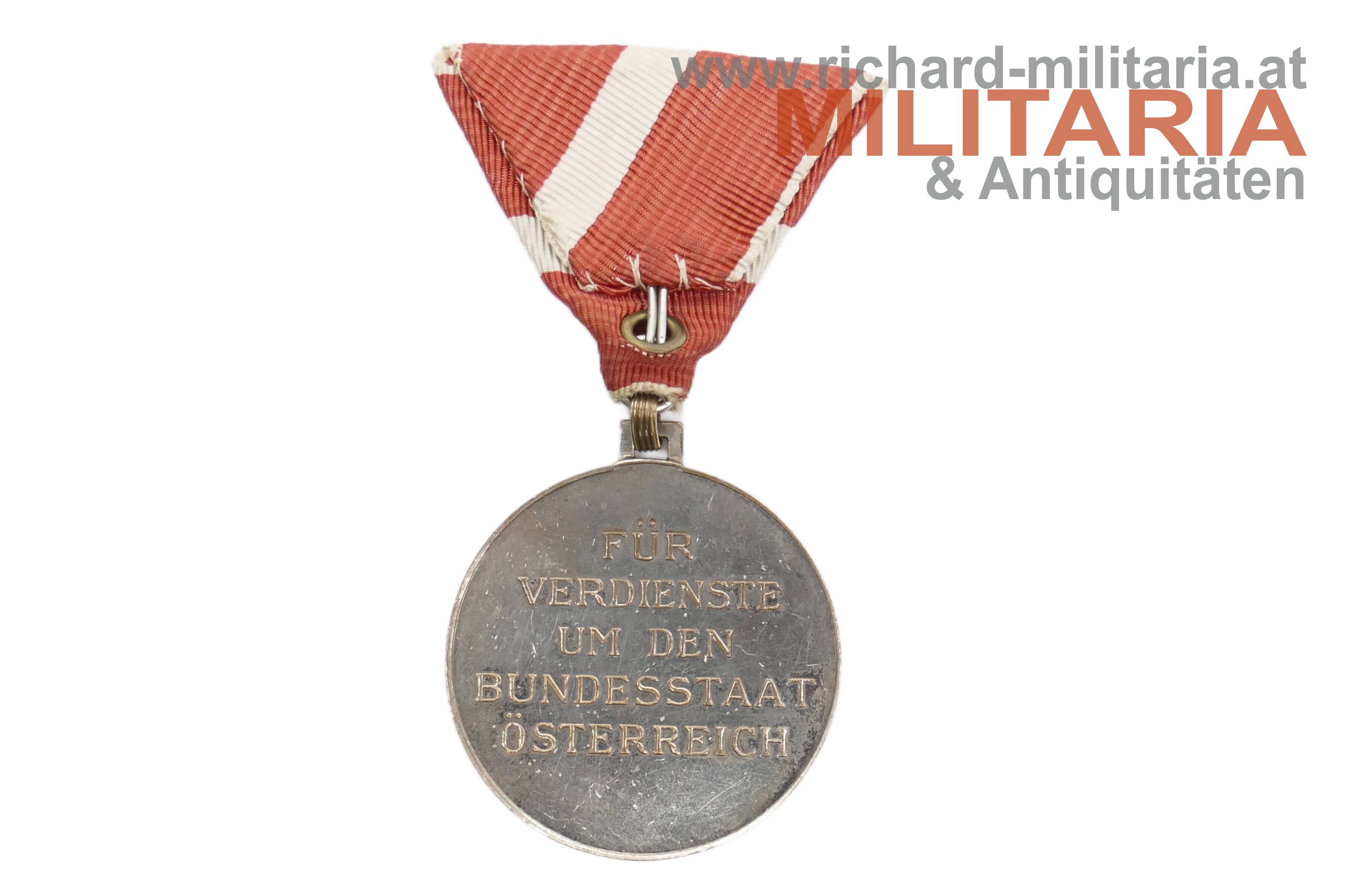 Österreich Bundesstaat - Große Silberne Medaille für Verdienste 