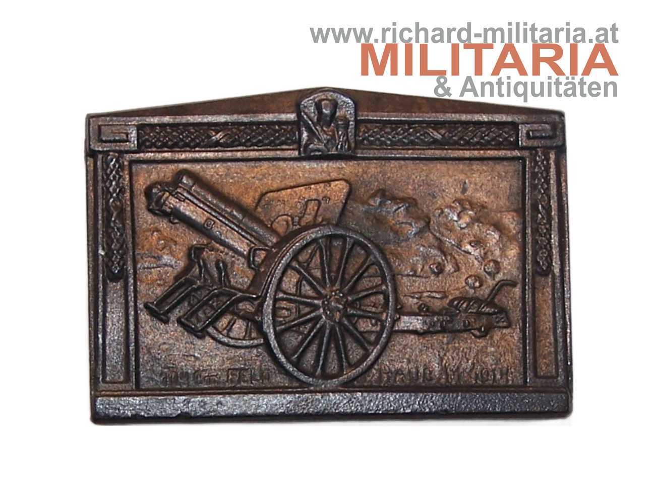 k.u.k. Kappenabzeichen - 10'4 cm Feldhaubitz M1914