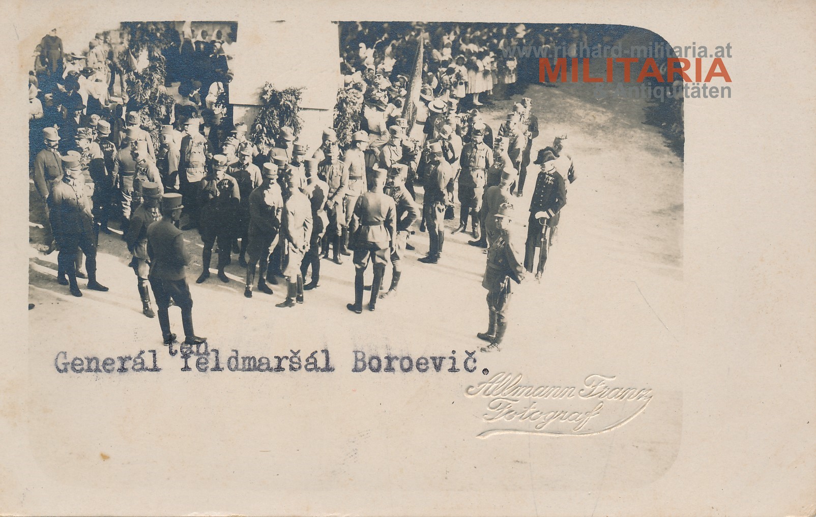 Generalfeldmarschall Boroevic mit Offizieren