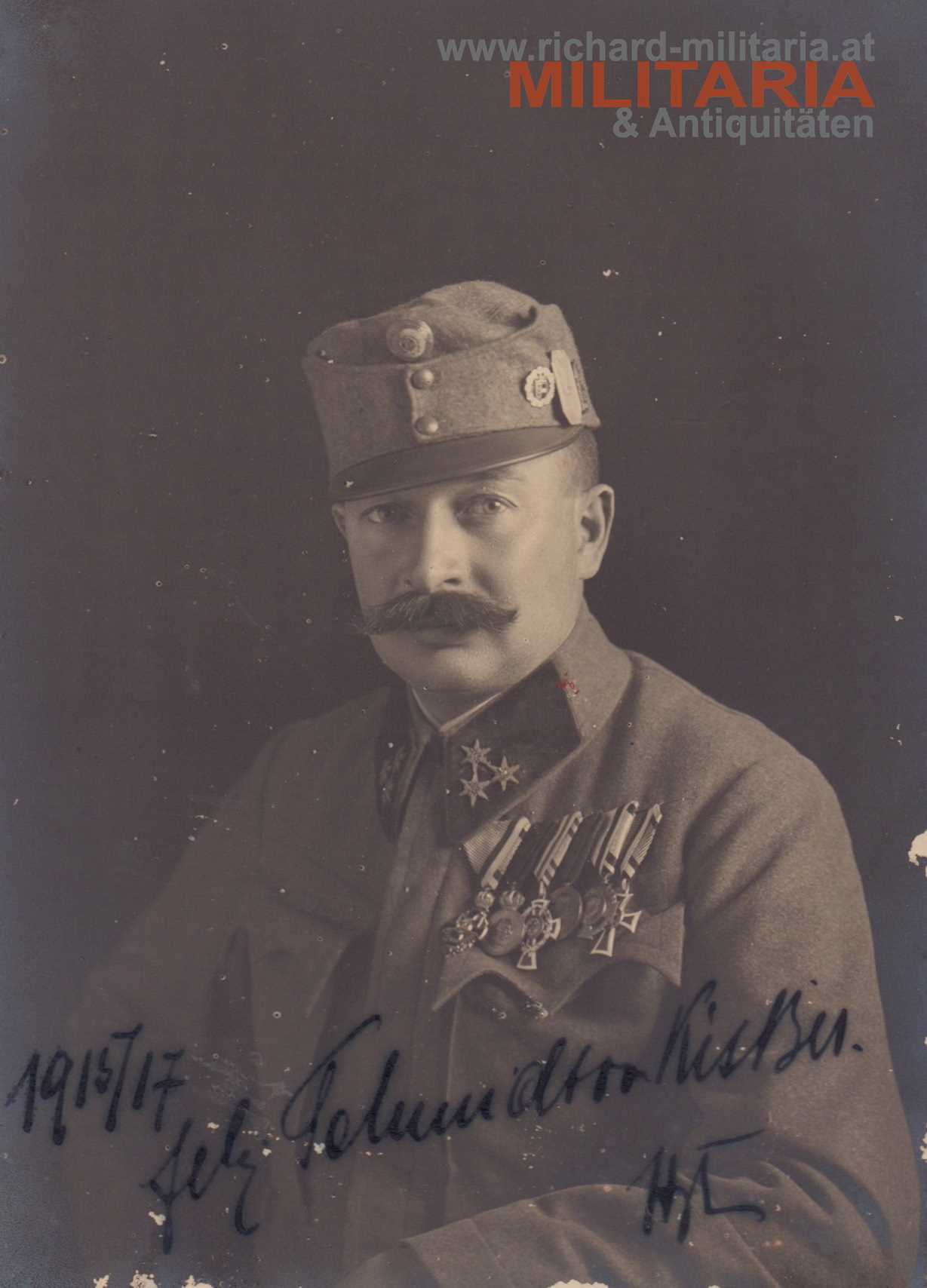 k.u.k. Hauptmann - Kärntner Freiwillige Schützen mit Orden
